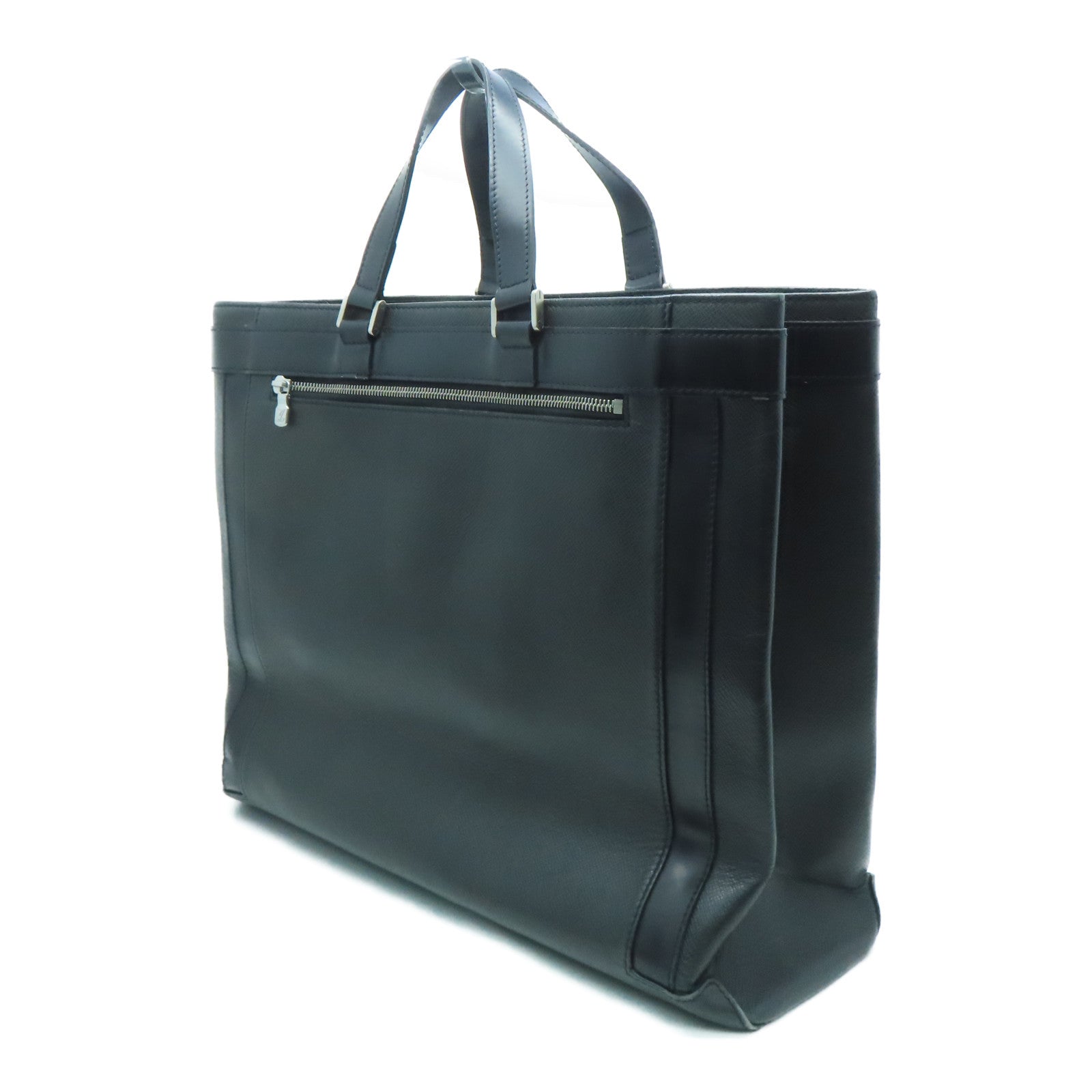 LOUIS VUITTON Taiga Kasbek PM银扣手挽袋黑色