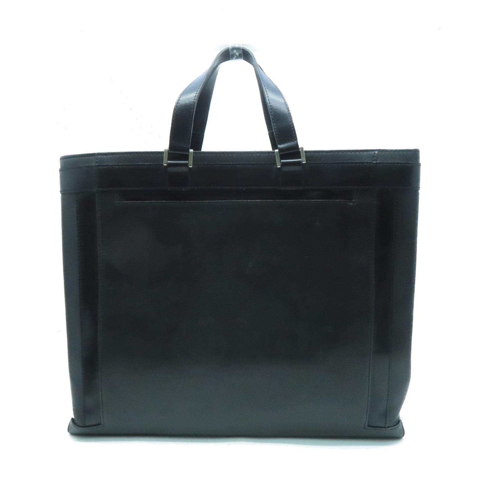 LOUIS VUITTON Taiga Kasbek PM银扣手挽袋黑色