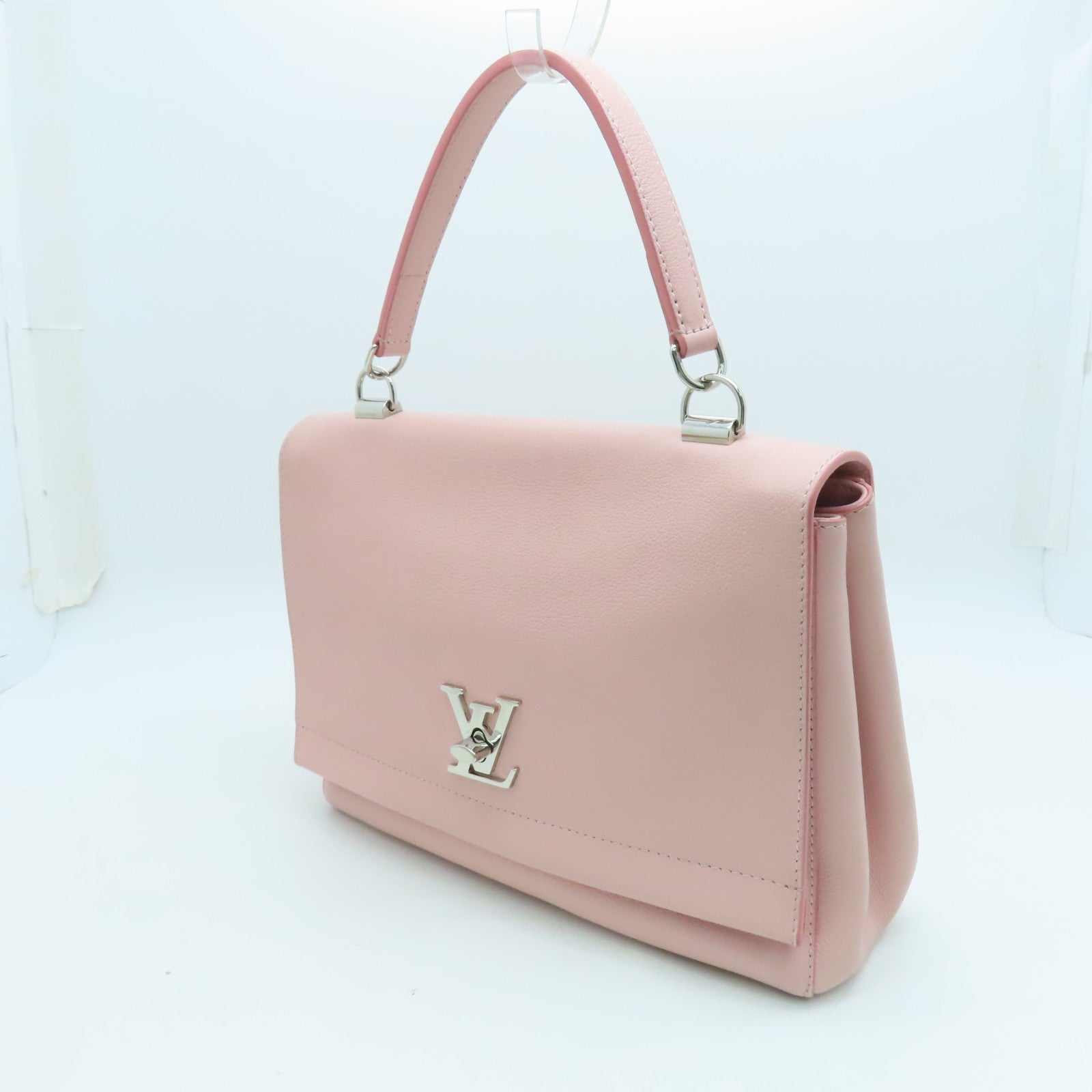 LOUIS VUITTON 牛皮皮革Lock Me 2 2 way Shoulder Bag金扣肩背袋粉红色