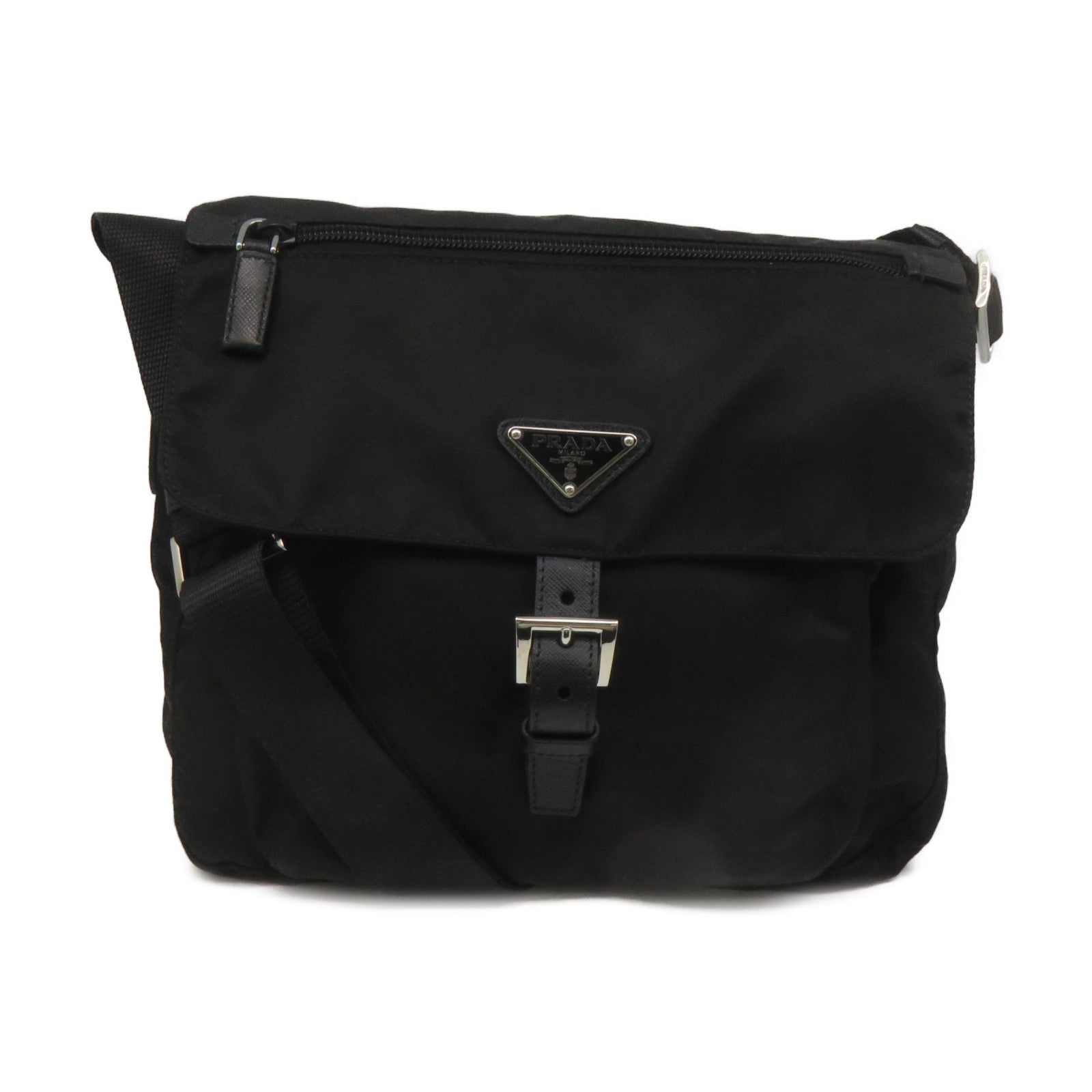 PRADA Nylon Shoulder Bag Black