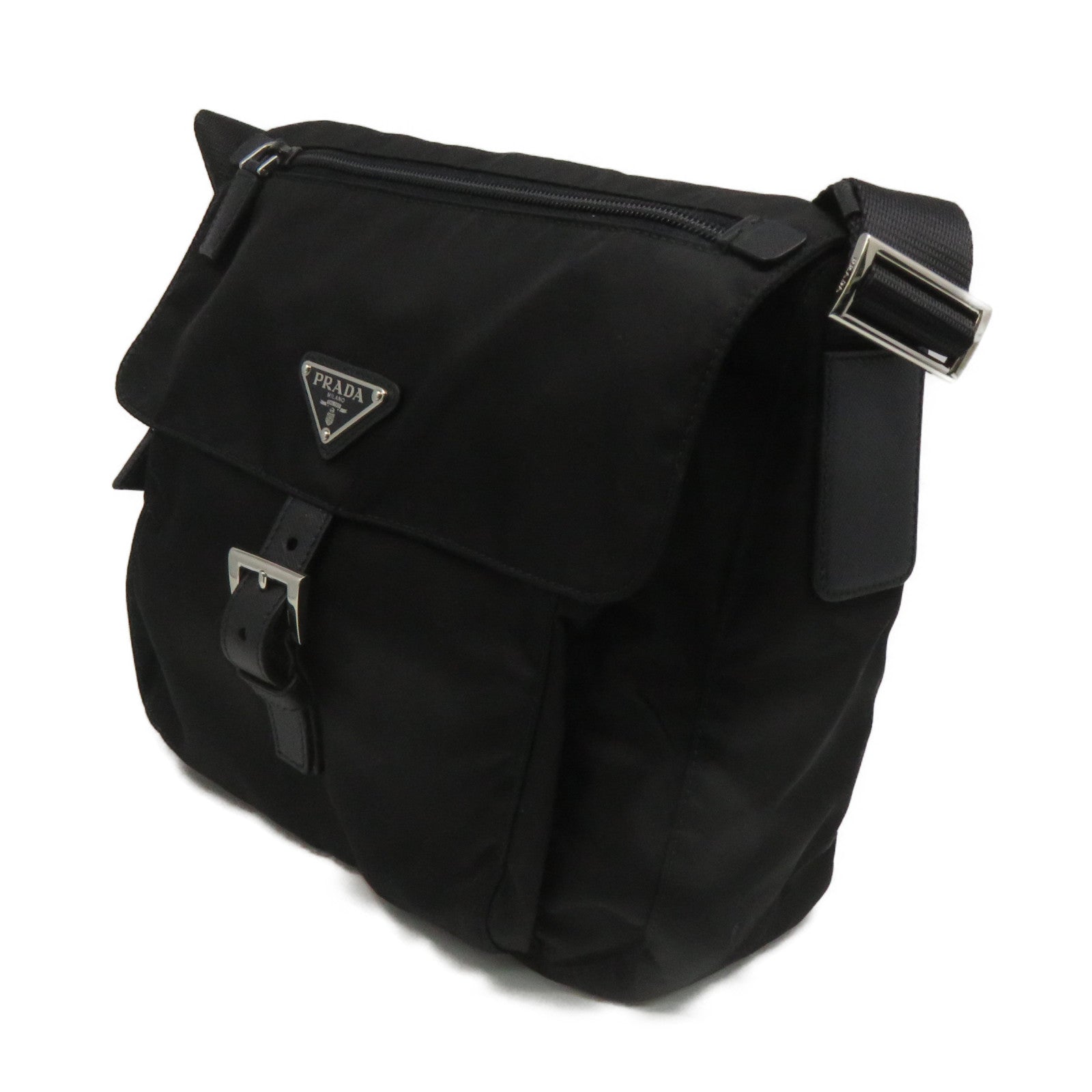 PRADA Nylon Shoulder Bag Black