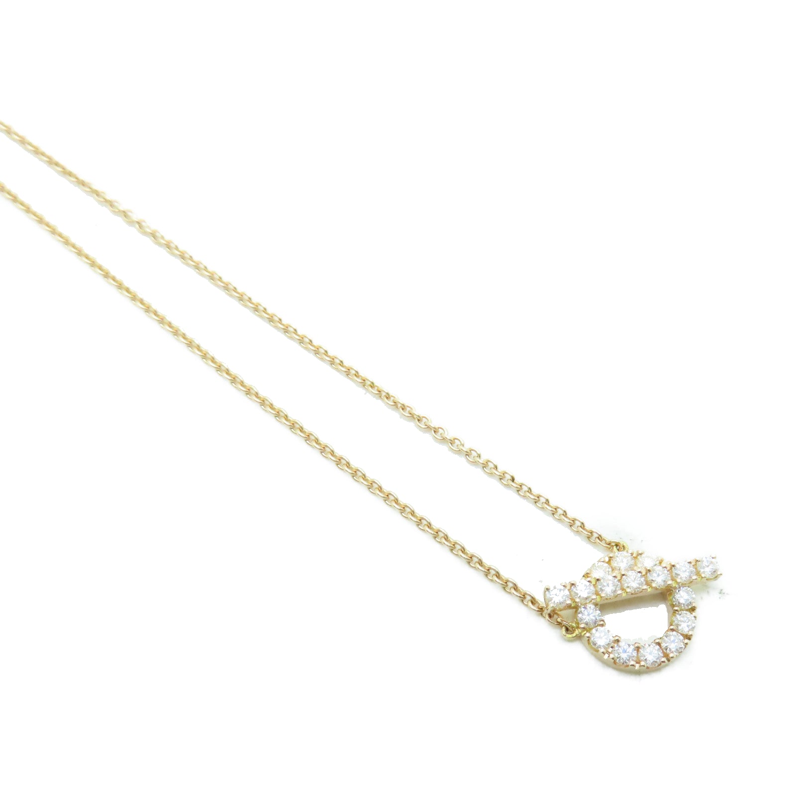 HERMES 18K玫瑰金Finesse Pendant項鍊