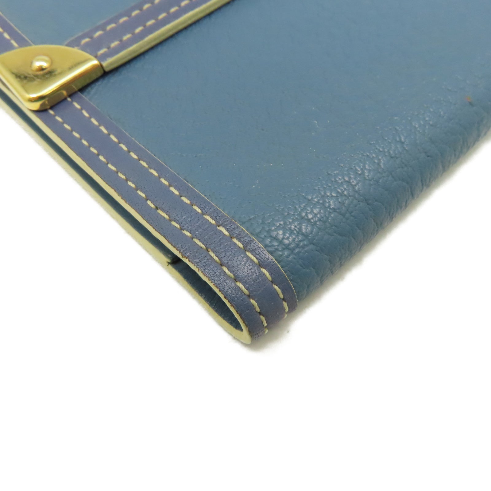 LOUIS VUITTON 山羊皮革Long Wallet長錢包藍色