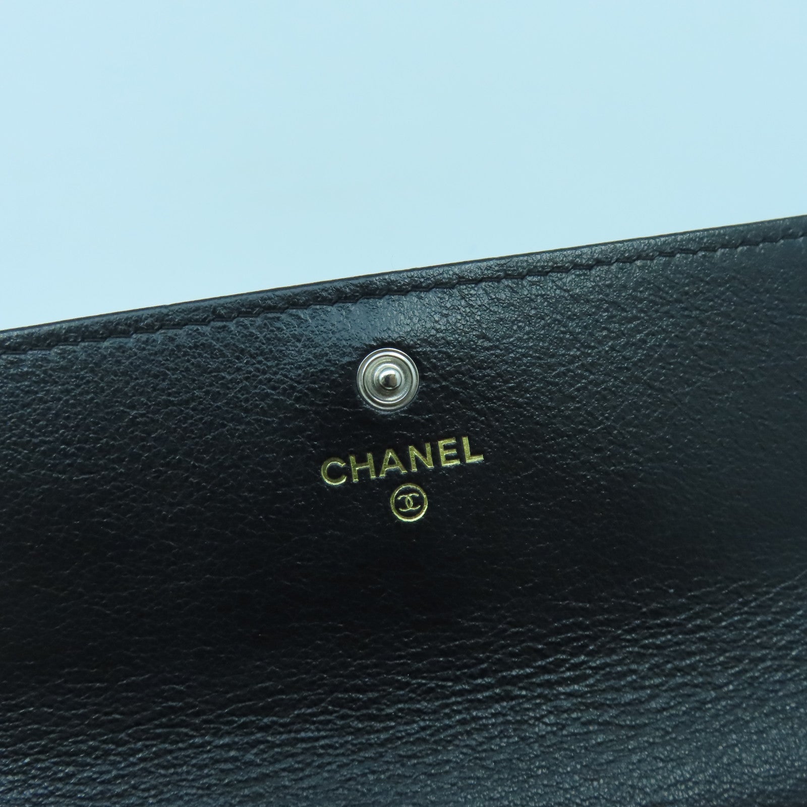 CHANEL 菱格牛皮皮革C19 Long Wallet銀扣長錢包黑色
