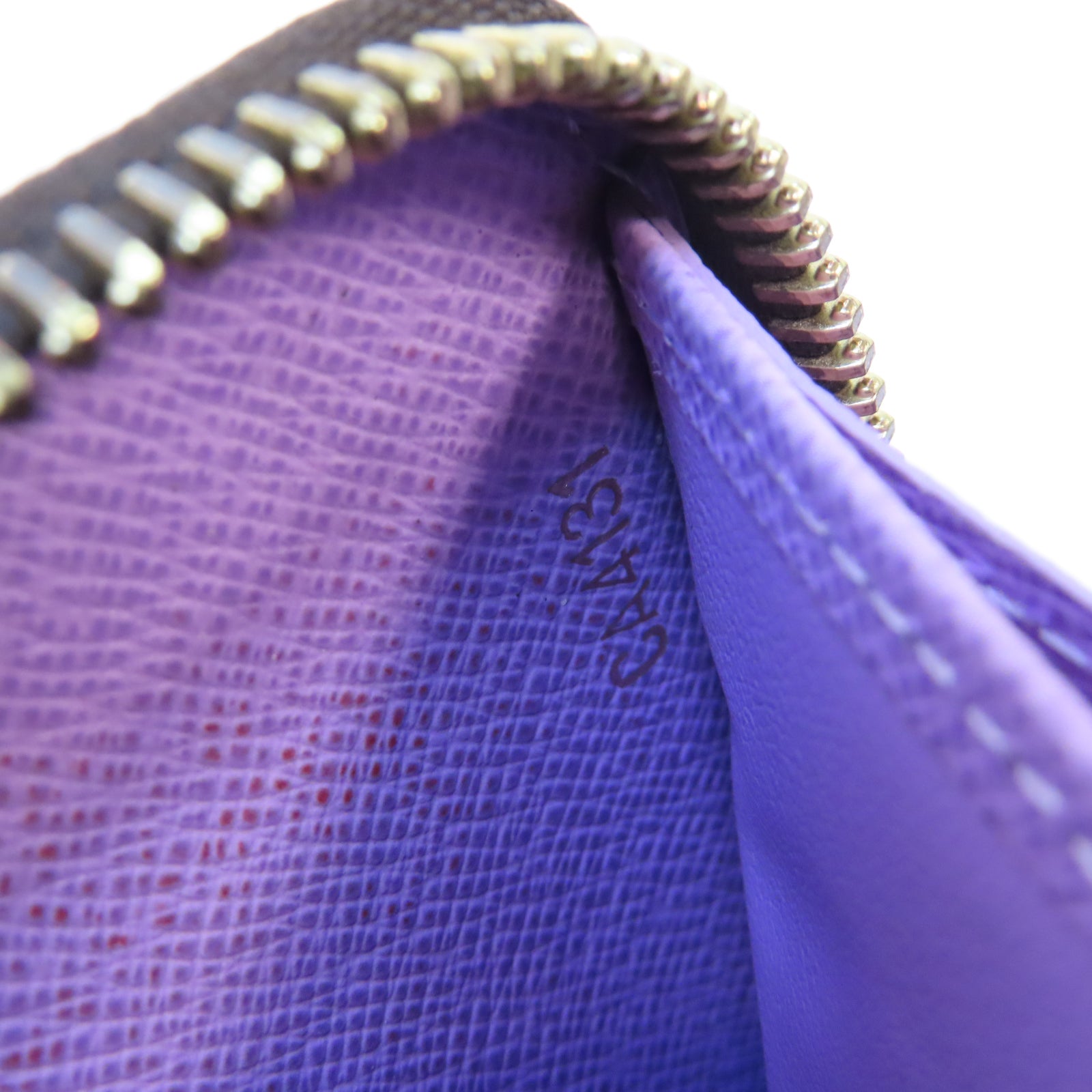 LOUIS VUITTON Damier Long Zipper Illustre Wallet 金扣長錢包啡色
