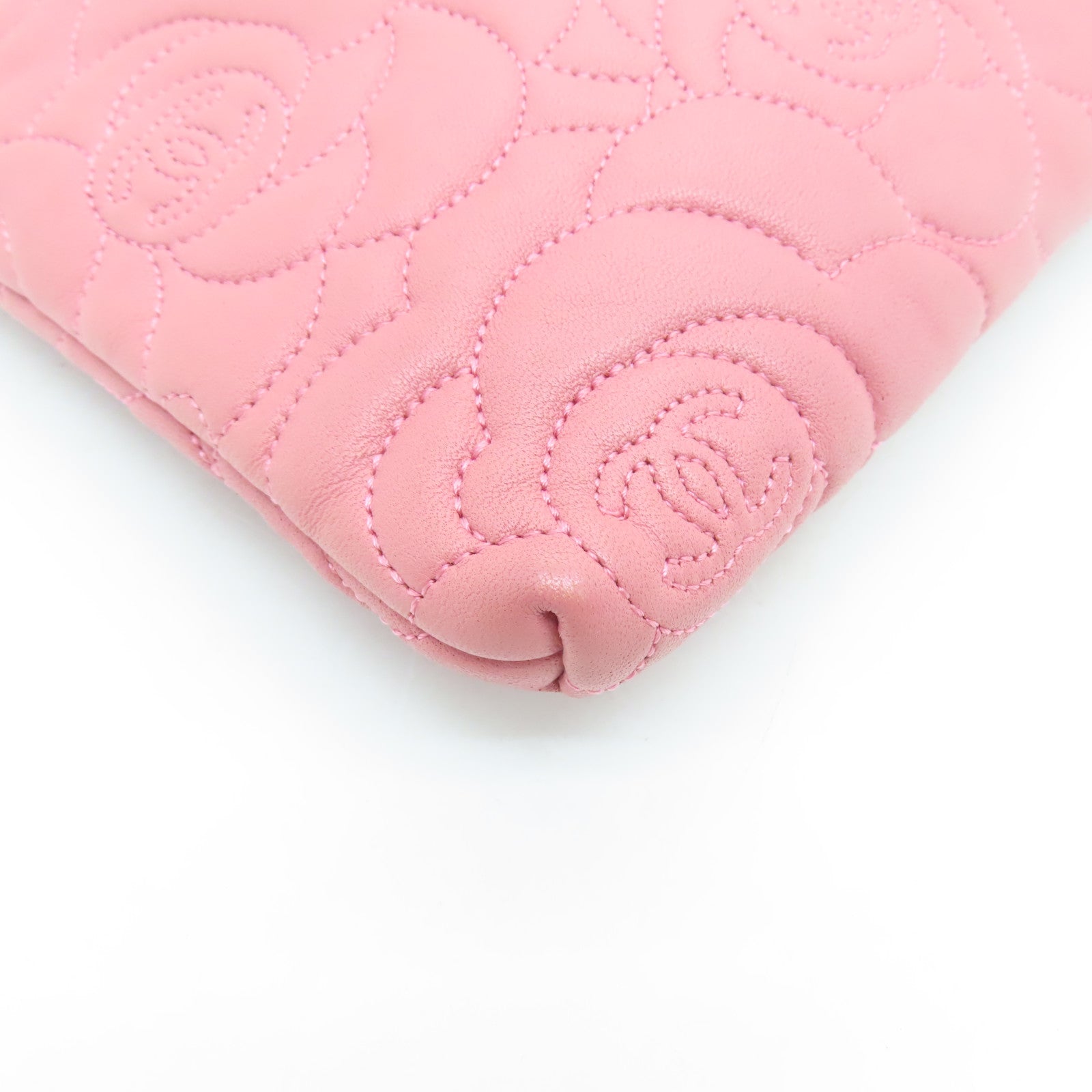 CHANEL sheepskin leather Chain Shoulder Bag gold buckle chain shoulder bag pink