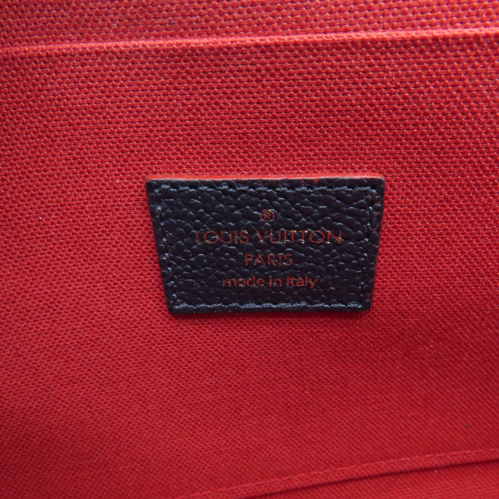 LOUIS VUITTON Monogram Empreinte Pochette Felicie金扣鏈帶肩背袋深藍色