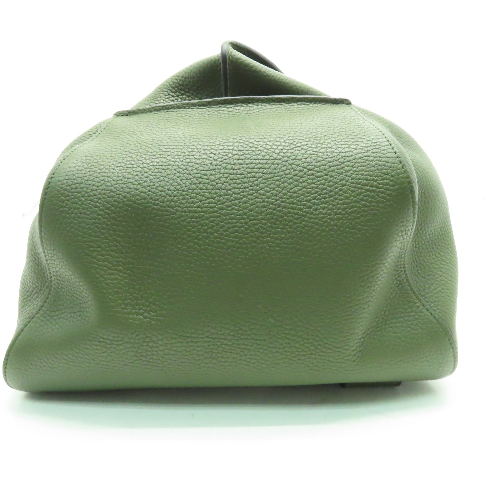 LOEWE 牛皮皮革Hand Bag銀扣肩背袋綠色