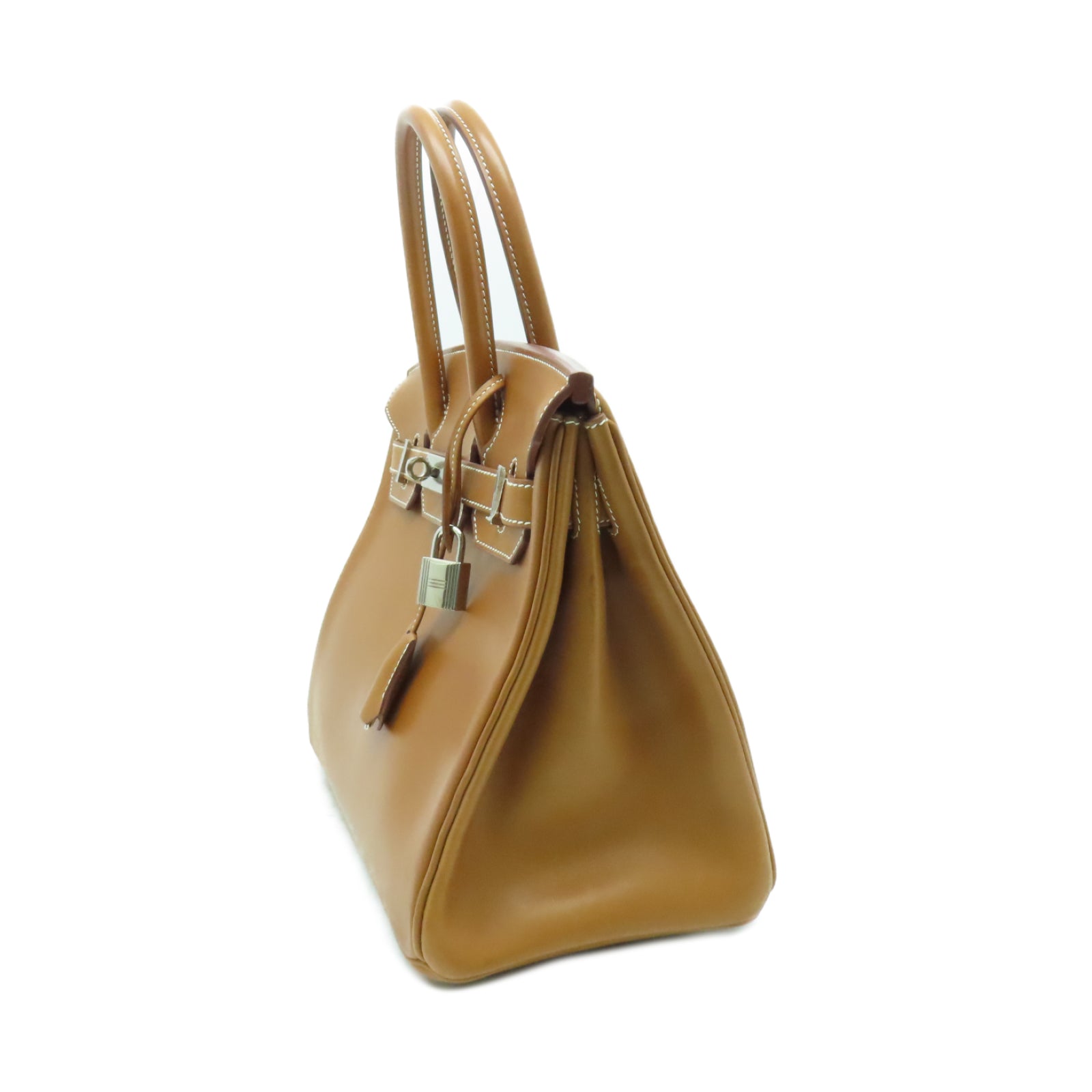 HERMES Barenia皮革Birkin 30銀扣手挽袋Gold經典駝色