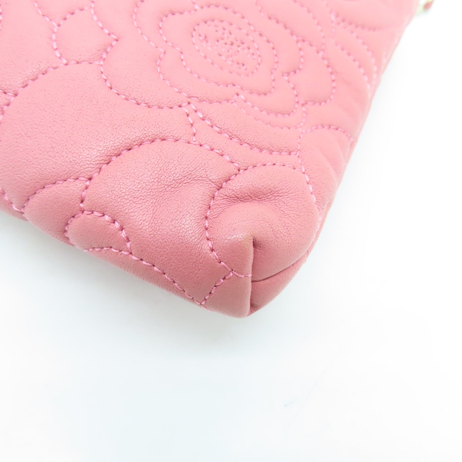 CHANEL sheepskin leather Chain Shoulder Bag gold buckle chain shoulder bag pink