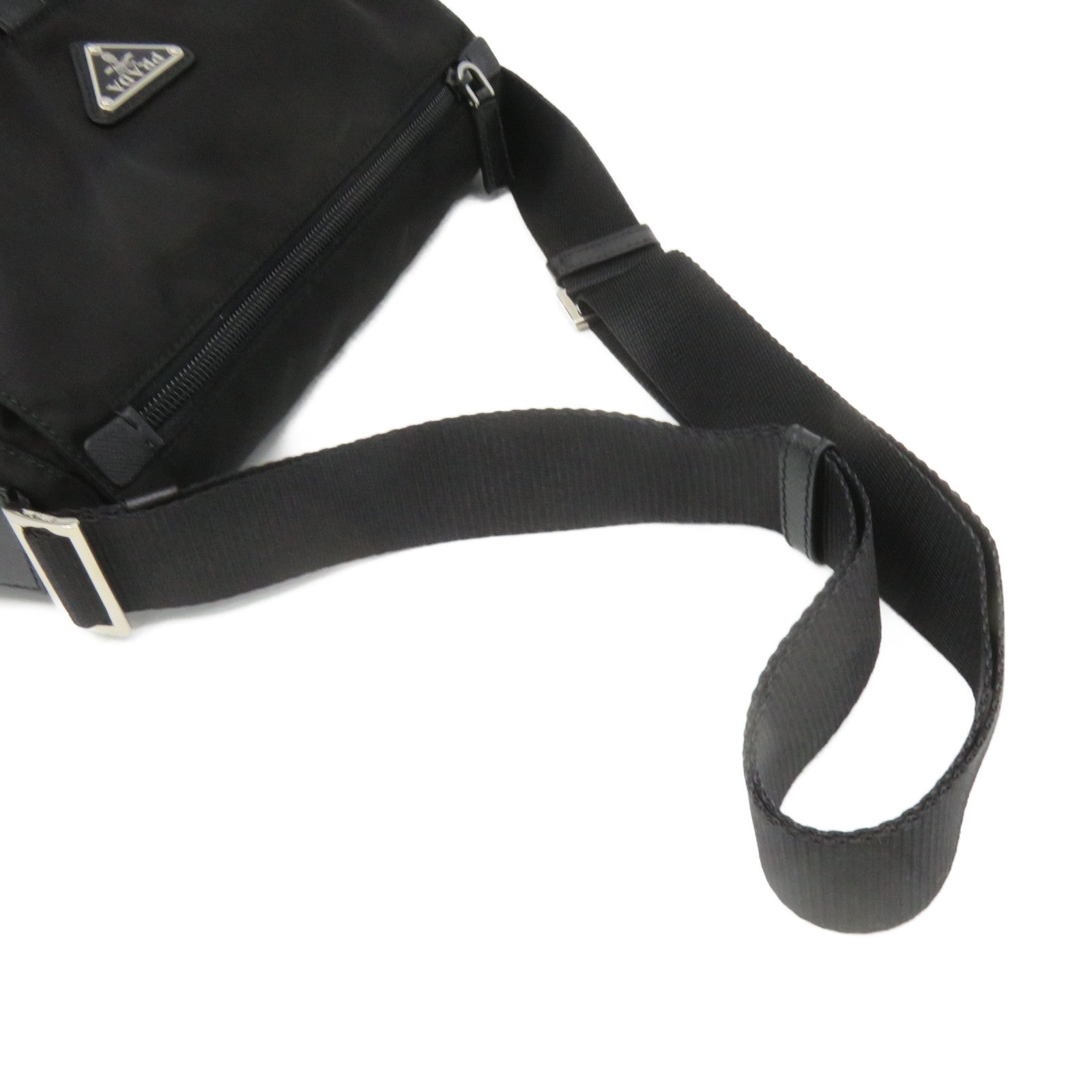 PRADA Nylon Shoulder Bag Black