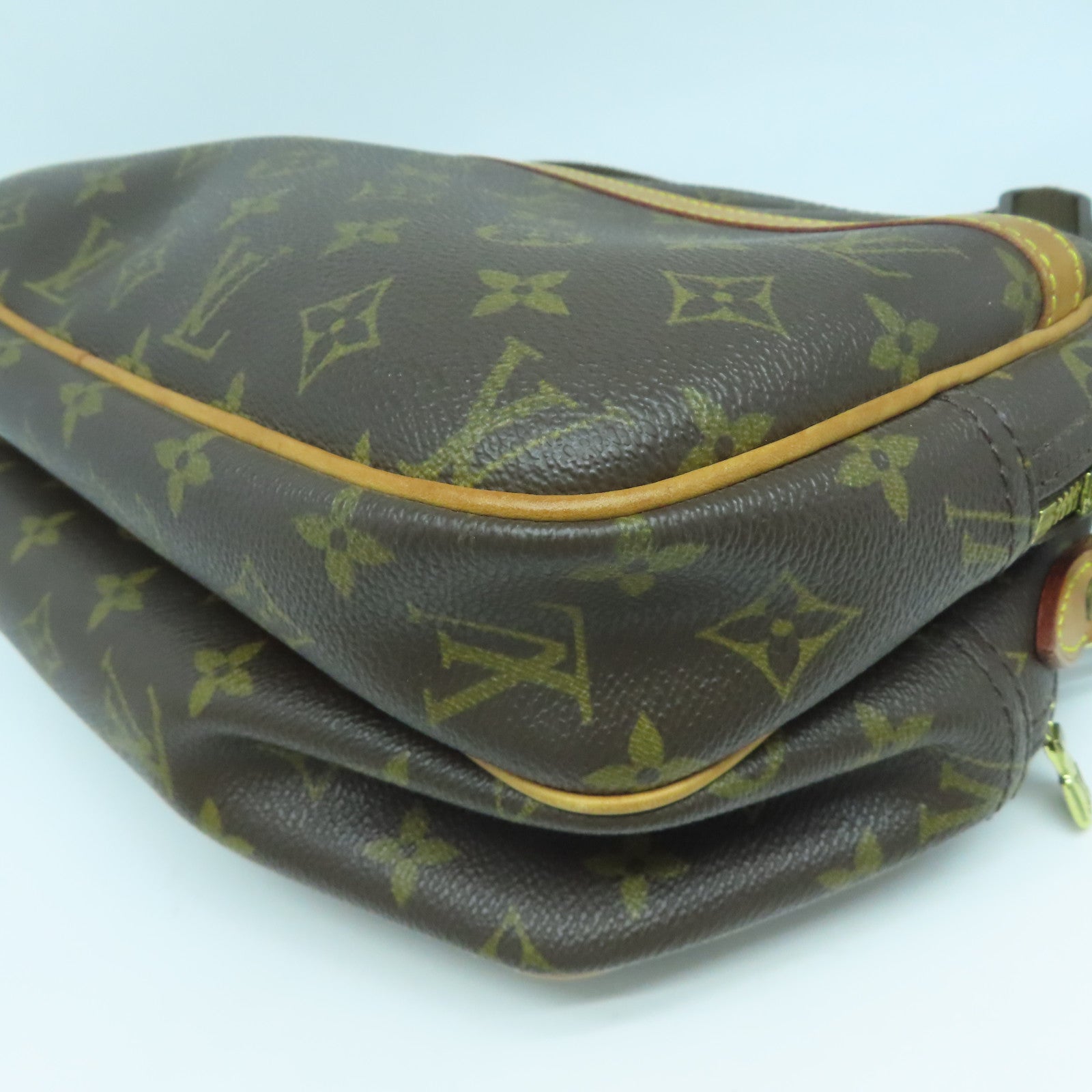 LOUIS VUITTON Monogram Reporter PM金扣肩背袋啡色