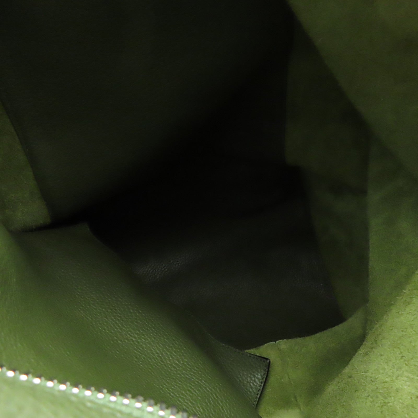 LOEWE 牛皮皮革Hand Bag銀扣肩背袋綠色