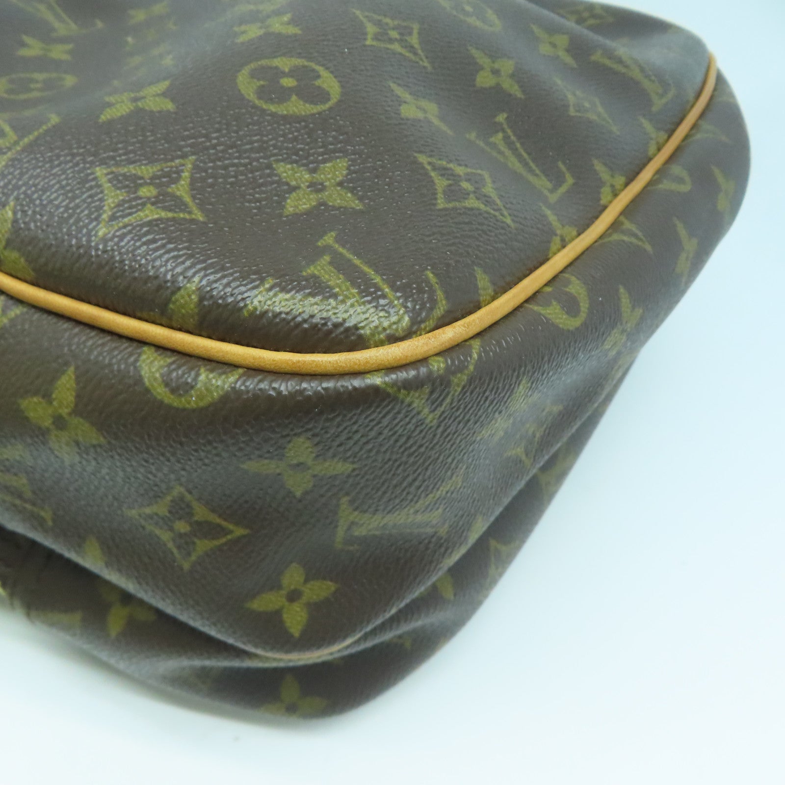 LOUIS VUITTON Monogram Reporter PM金扣肩背袋啡色
