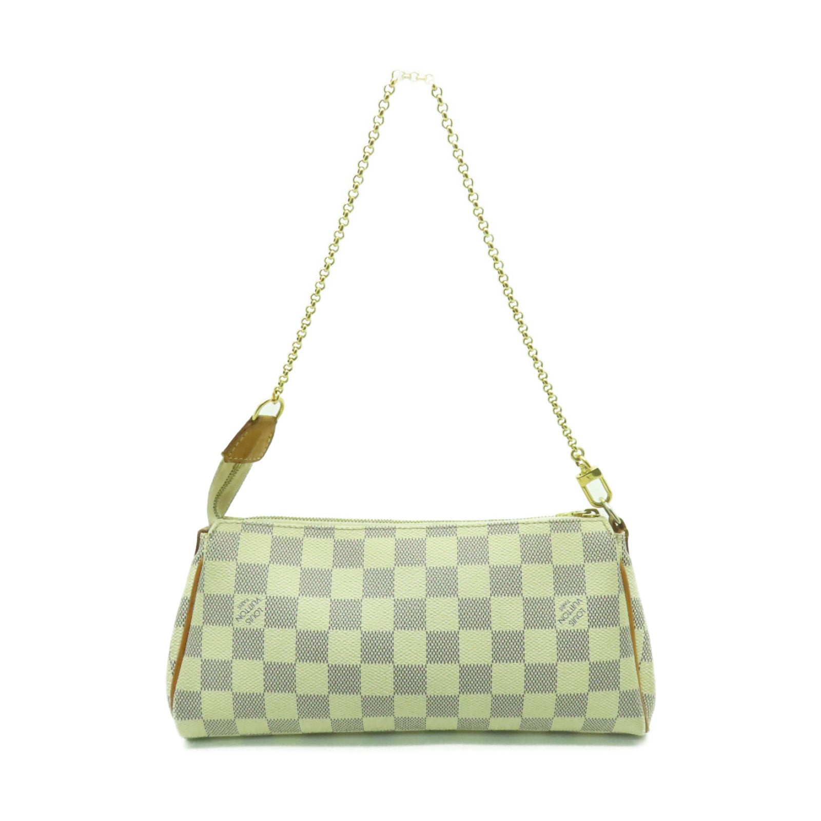 LOUIS VUITTON Damier Azur Eva金扣手挽肩背兩用袋白色