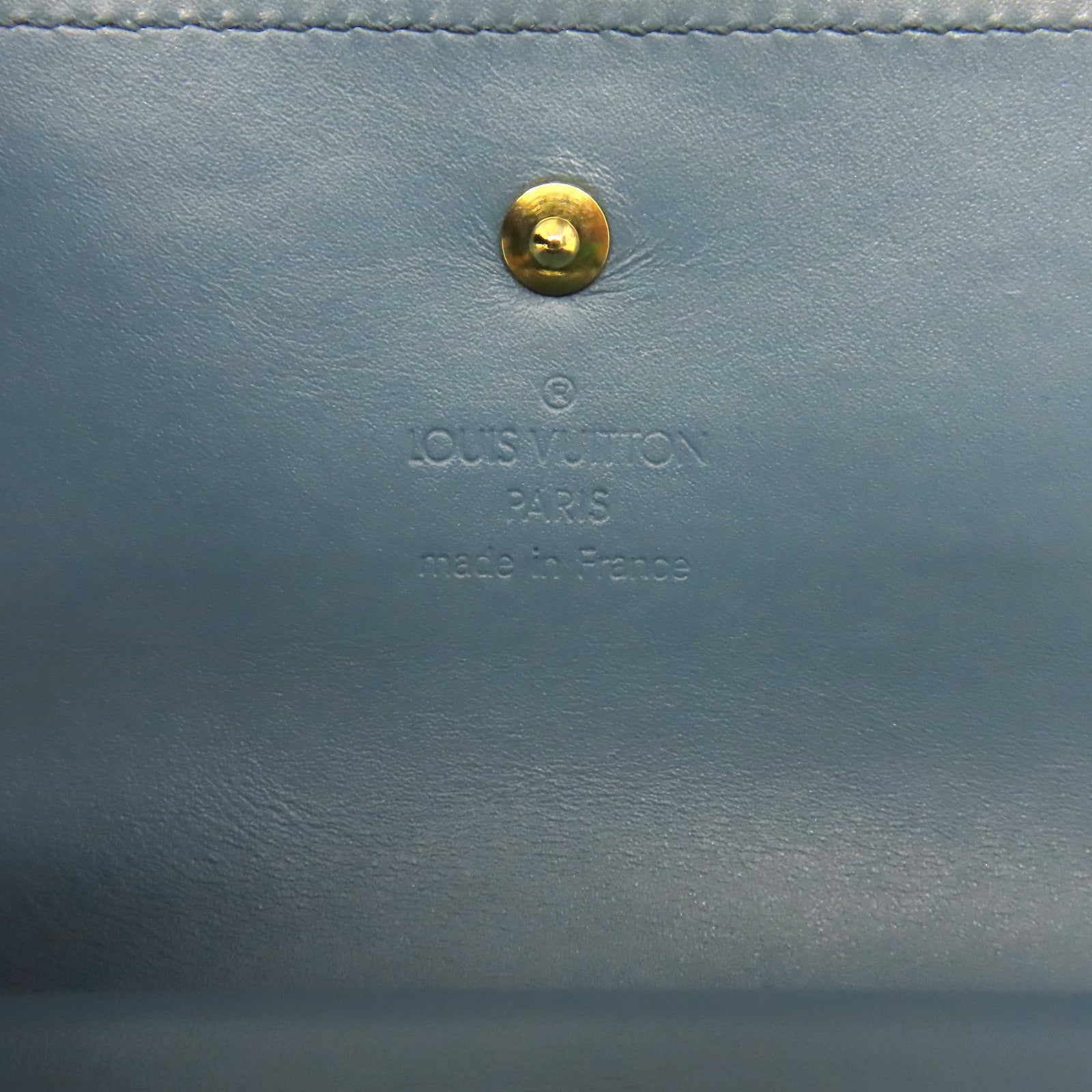 LOUIS VUITTON 山羊皮革Long Wallet長錢包藍色