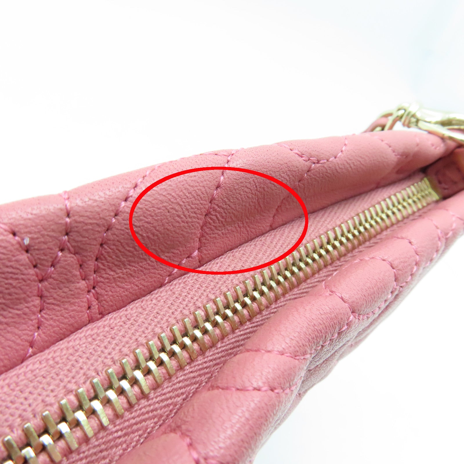 CHANEL sheepskin leather Chain Shoulder Bag gold buckle chain shoulder bag pink