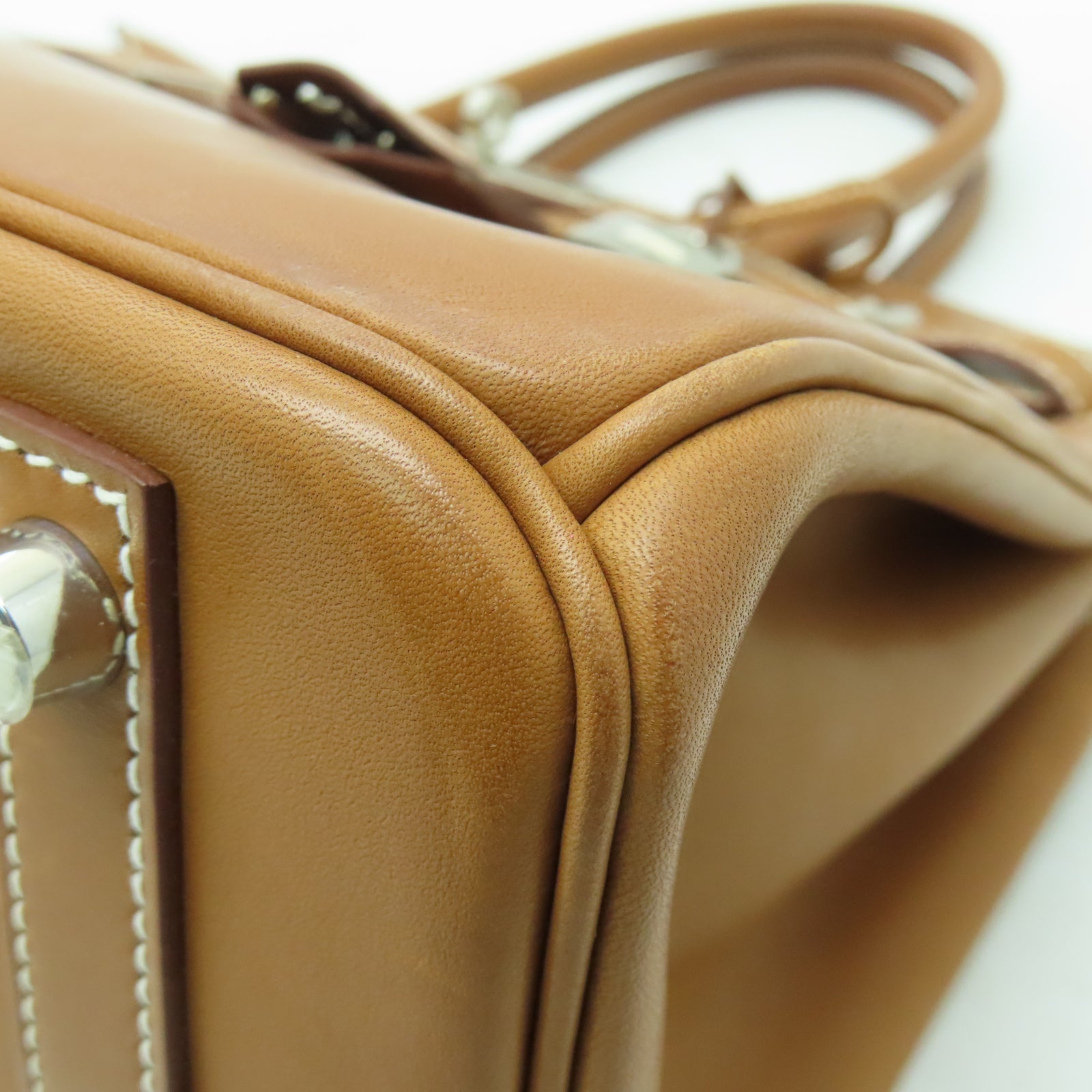 HERMES Barenia皮革Birkin 30銀扣手挽袋Gold經典駝色