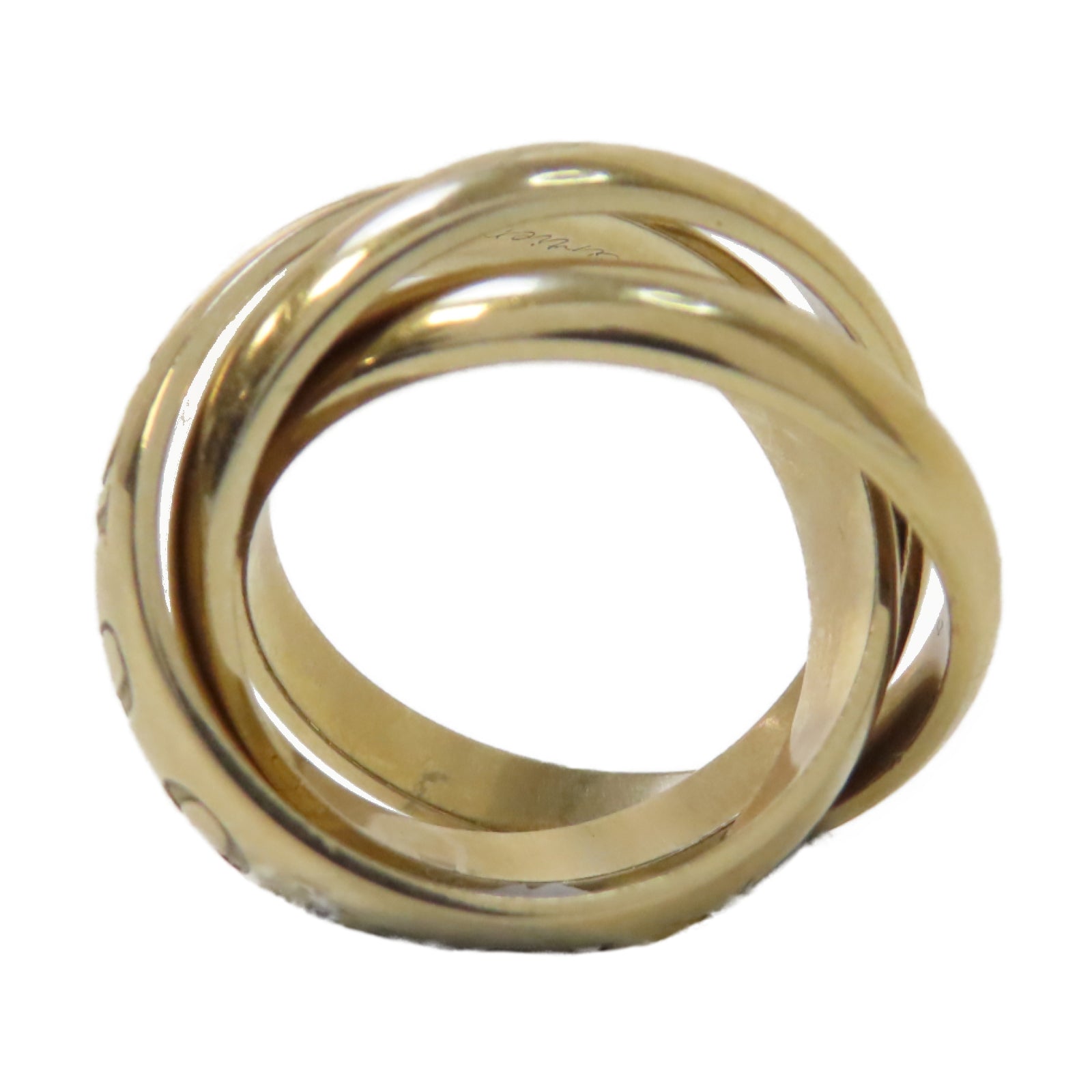 CARTIER 18K黃金Vintage Trinity Ring戒指#46/US#3.5