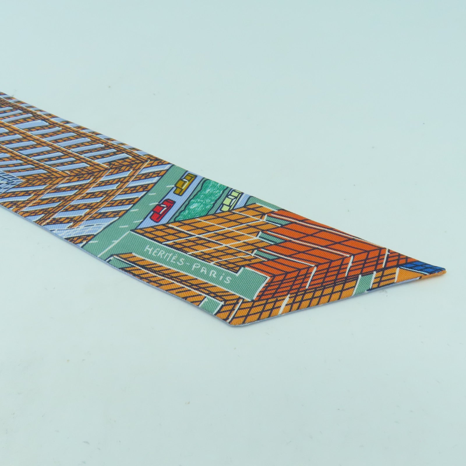 HERMES 絲質Twilly絲巾彩色