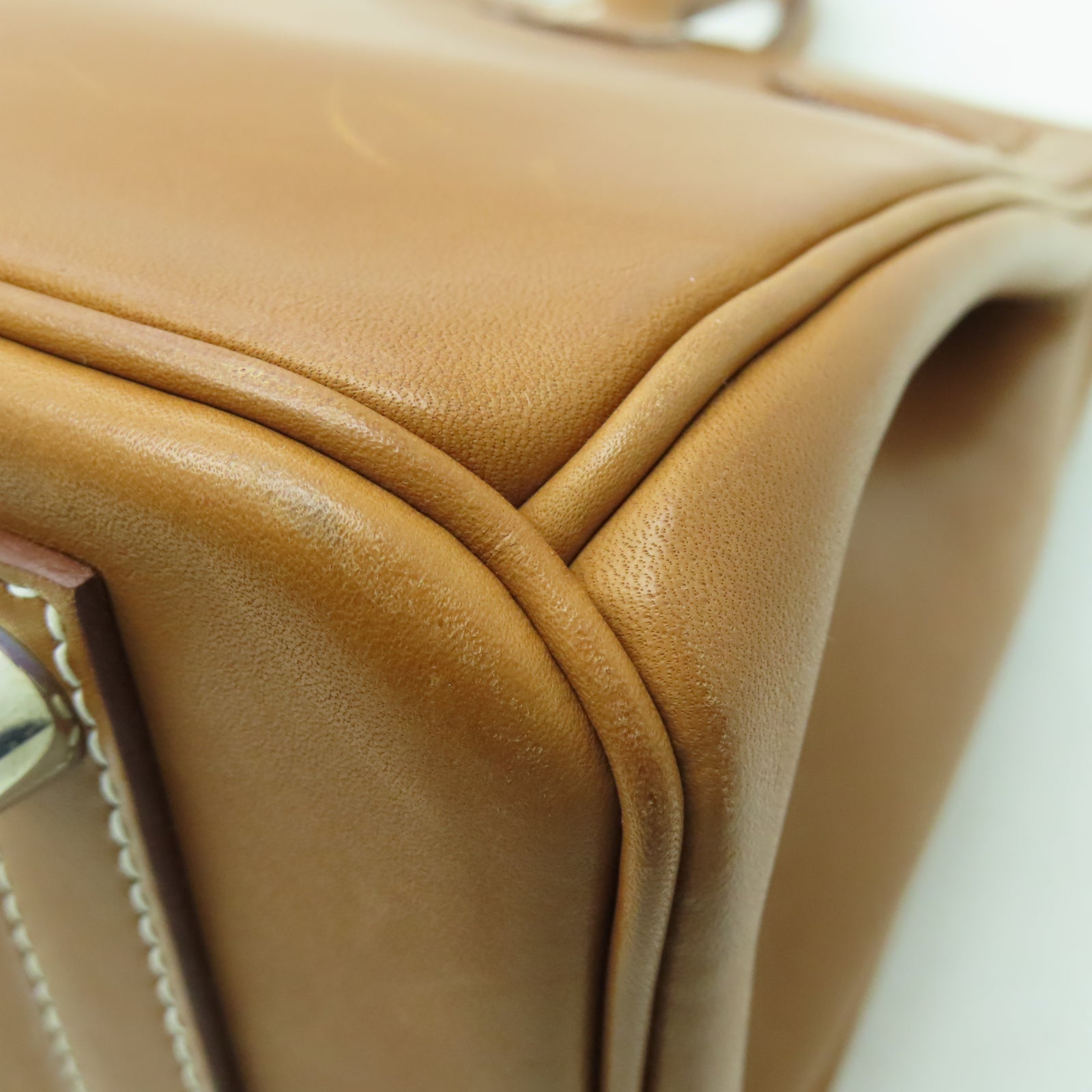 HERMES Barenia皮革Birkin 30銀扣手挽袋Gold經典駝色