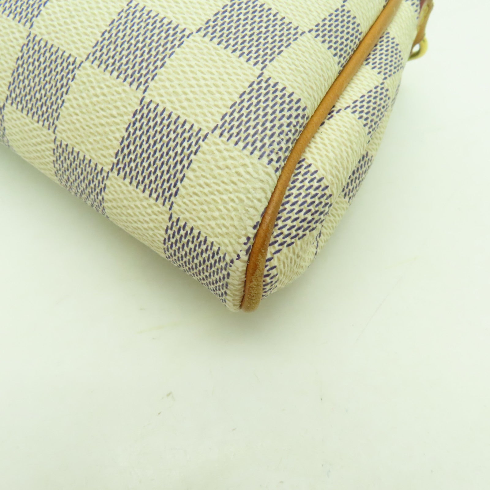 LOUIS VUITTON Damier Azur Eva金扣手挽肩背兩用袋白色