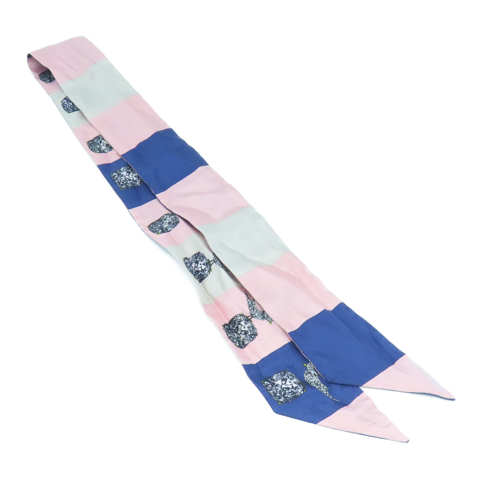 TIFFANY&amp;CO Silk Scarf Pink/Blue