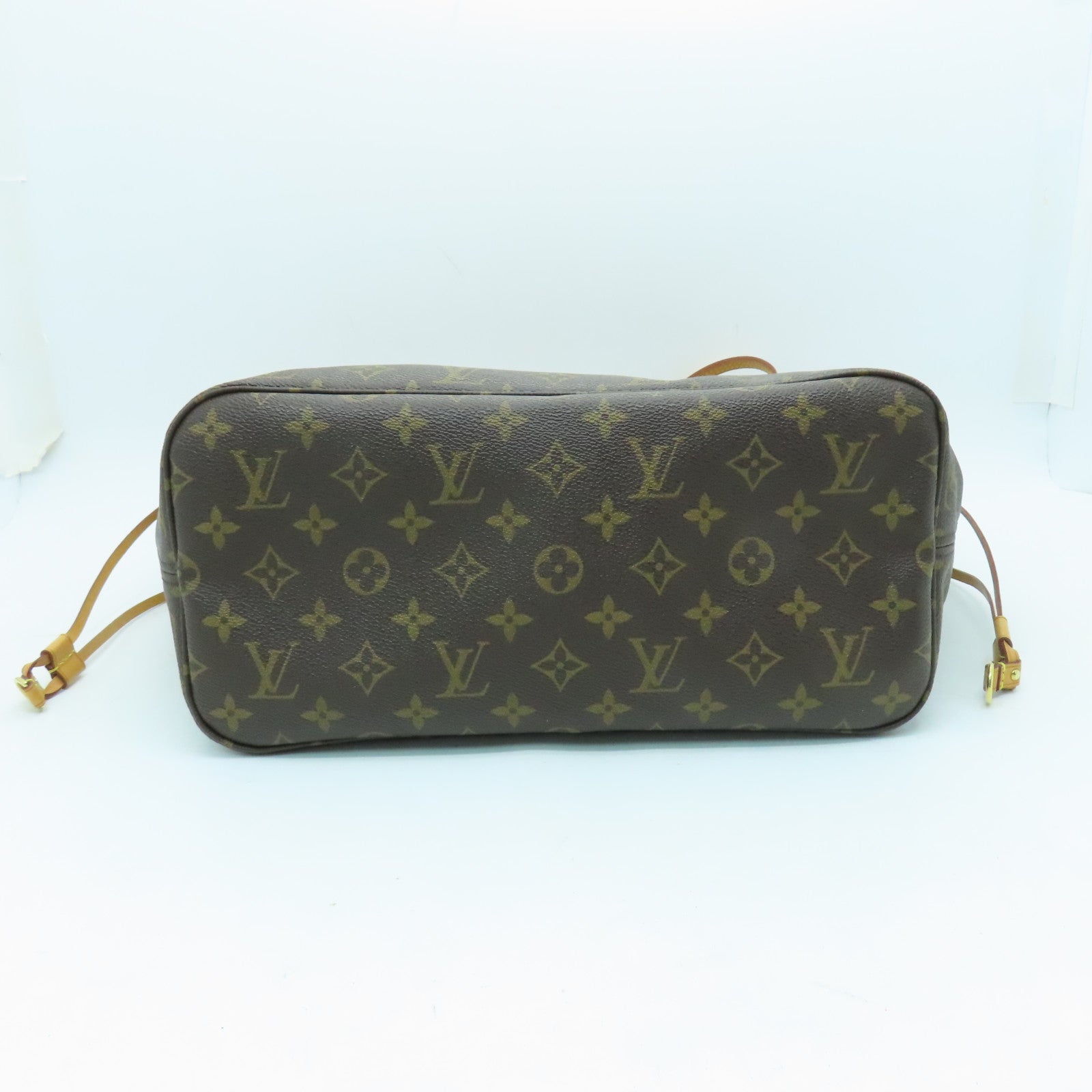 LOUIS VUITTON Monogram NeveFull MM金扣肩背袋棕色
