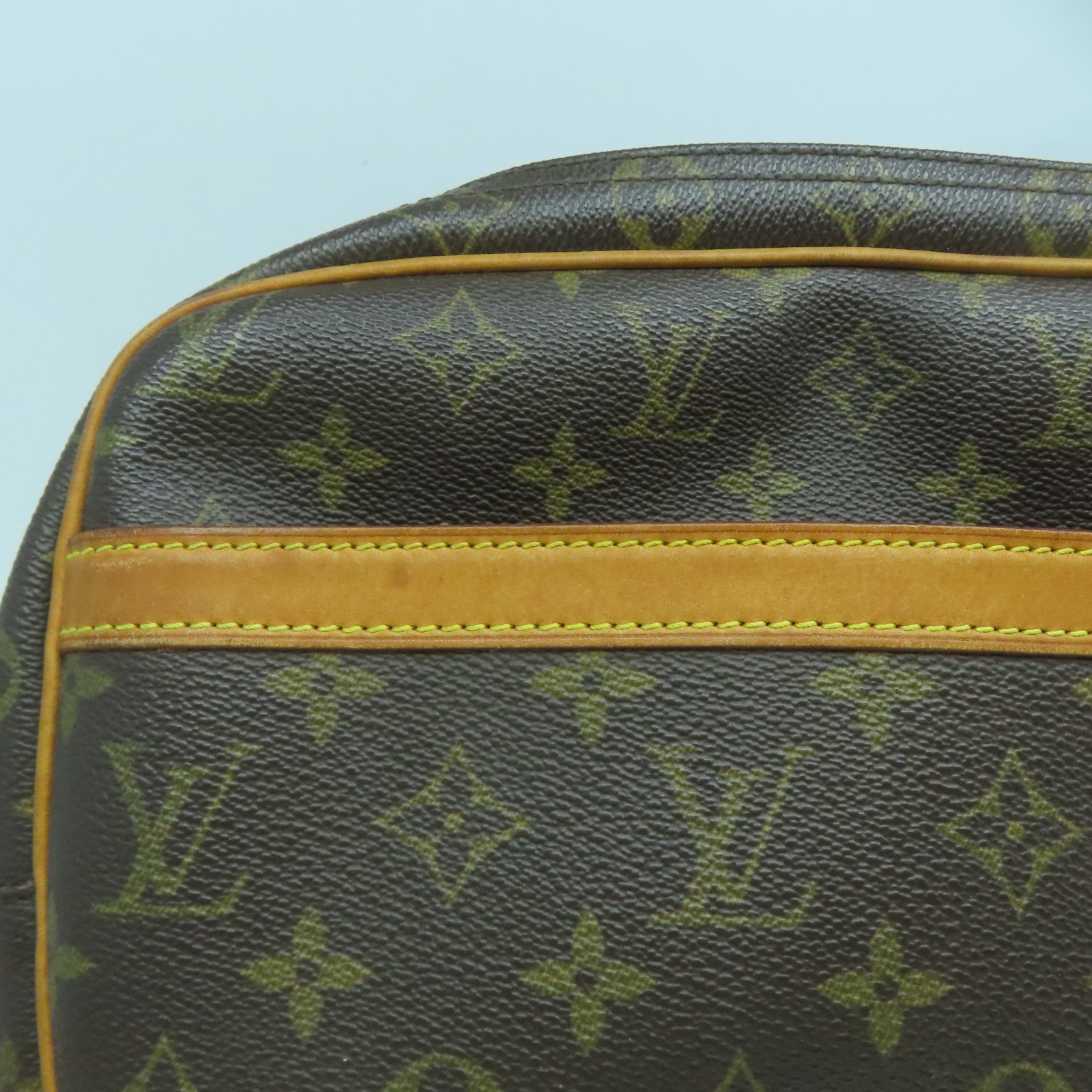 LOUIS VUITTON Monogram Reporter PM金扣肩背袋啡色