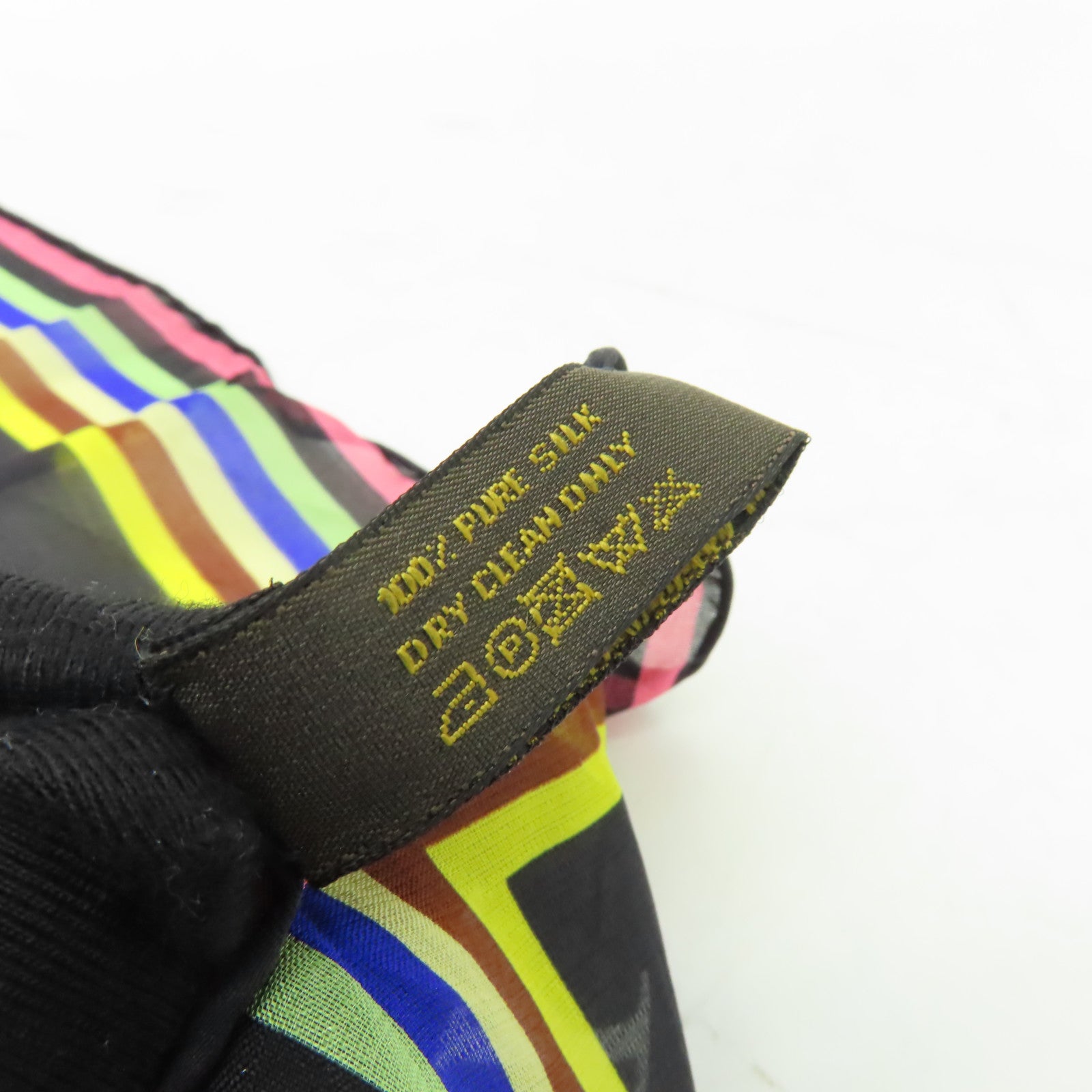 LOUIS VUITTON 絲質Scarf絲巾黒色/彩色