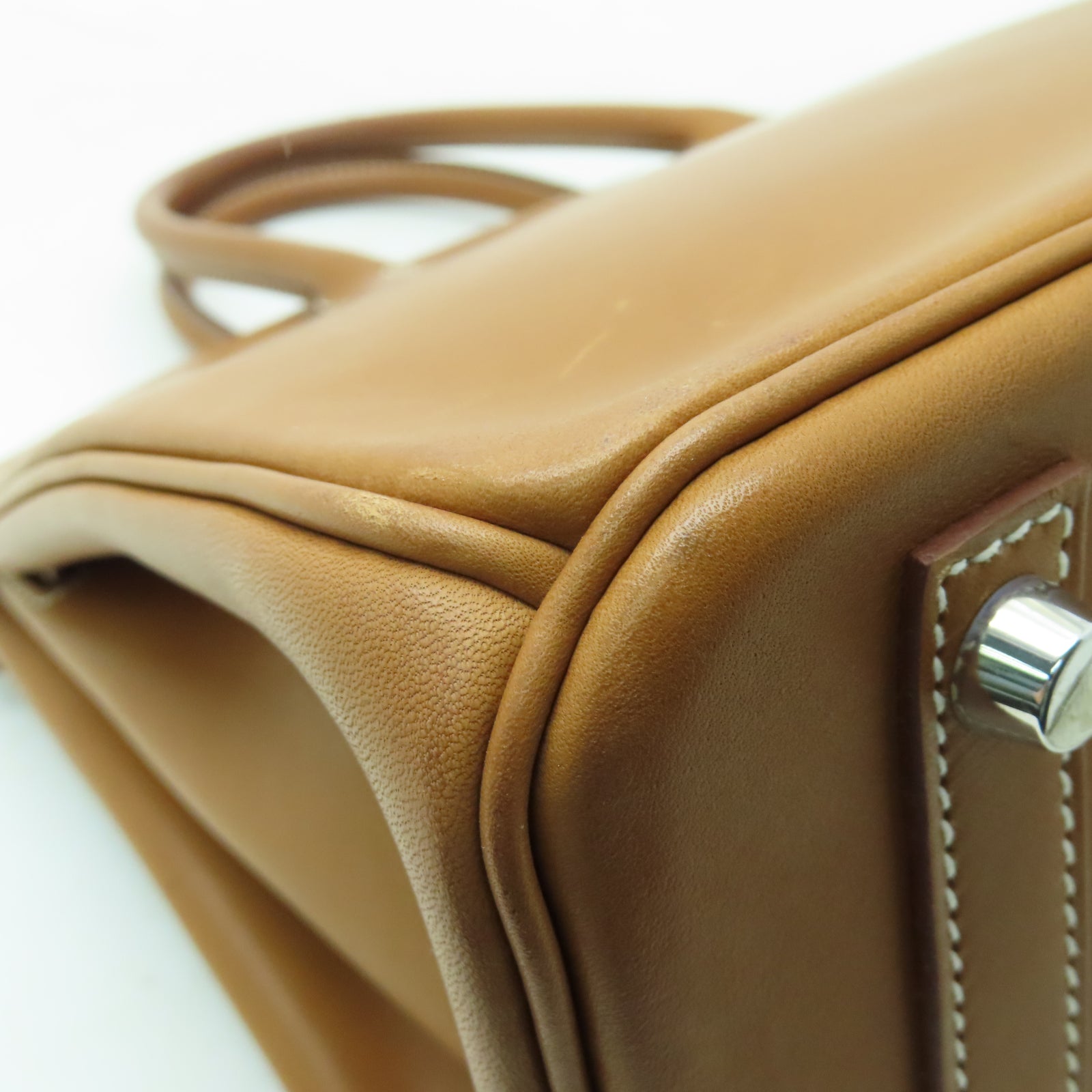 HERMES Barenia皮革Birkin 30銀扣手挽袋Gold經典駝色