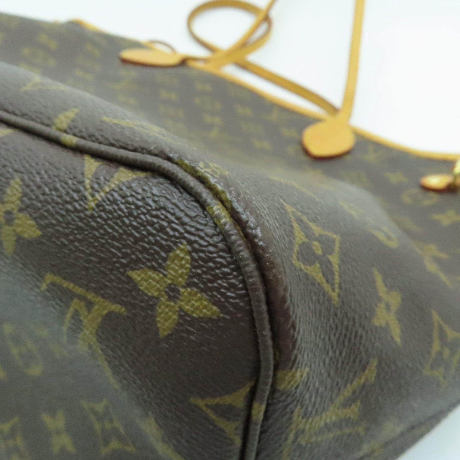 LOUIS VUITTON Monogram NeveFull MM金扣肩背袋棕色