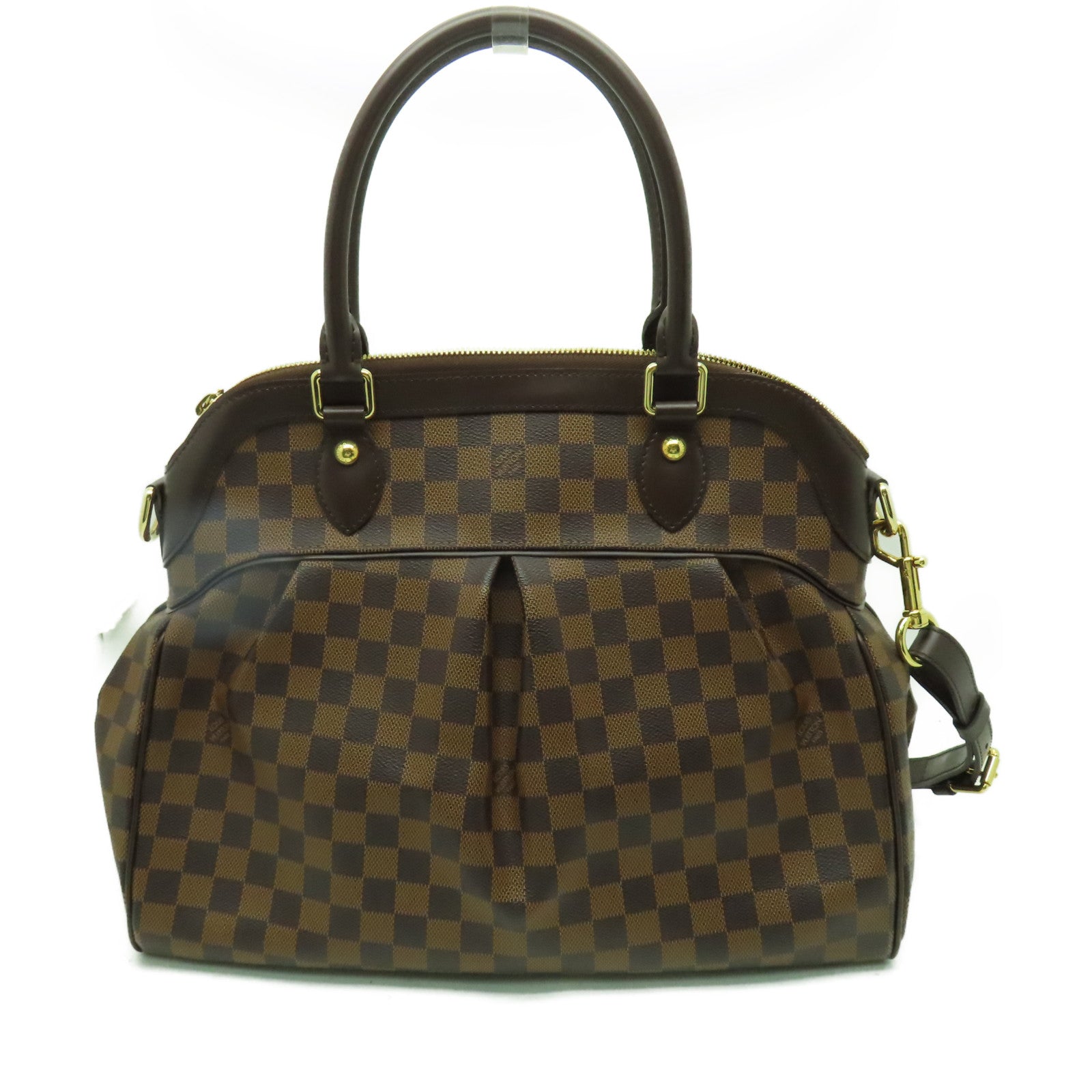 LOUIS VUITTON Damier Tivoli GM金扣手挽肩背兩用袋啡色