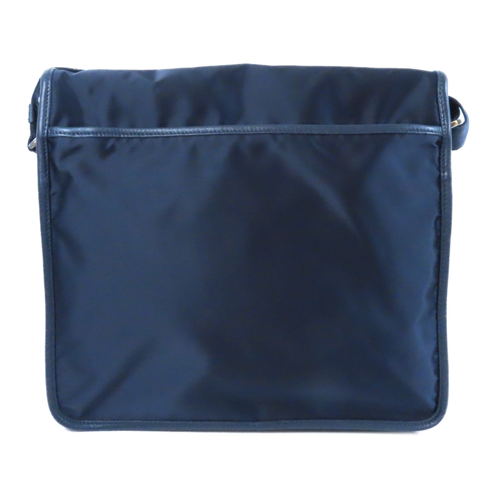 PRADA 尼龍Shoulder Bag銀扣肩背袋黑色