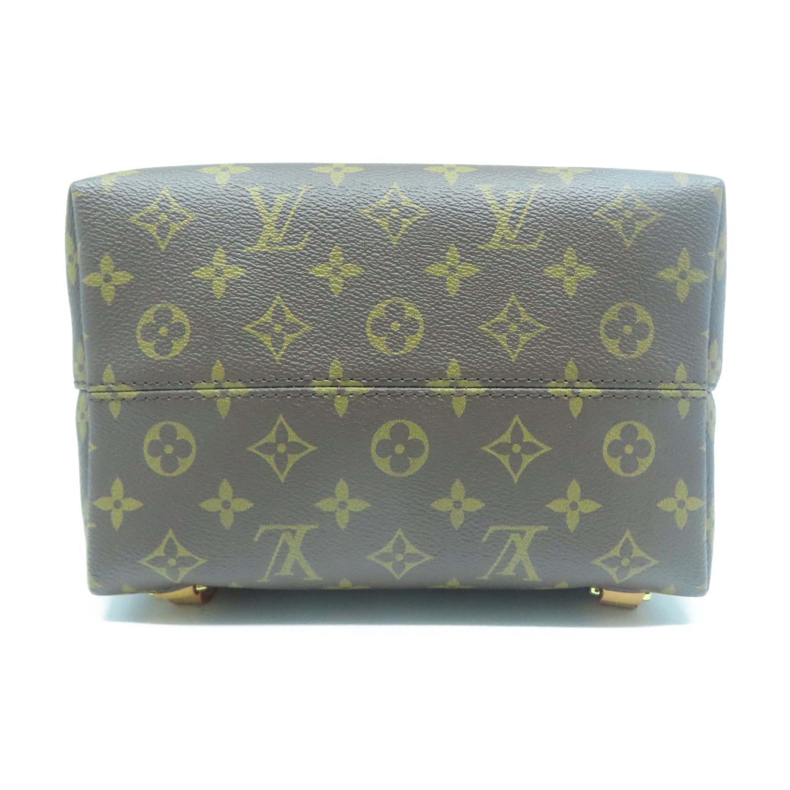 LOUIS VUITTON Monogram Montsouris PM金扣背包啡色