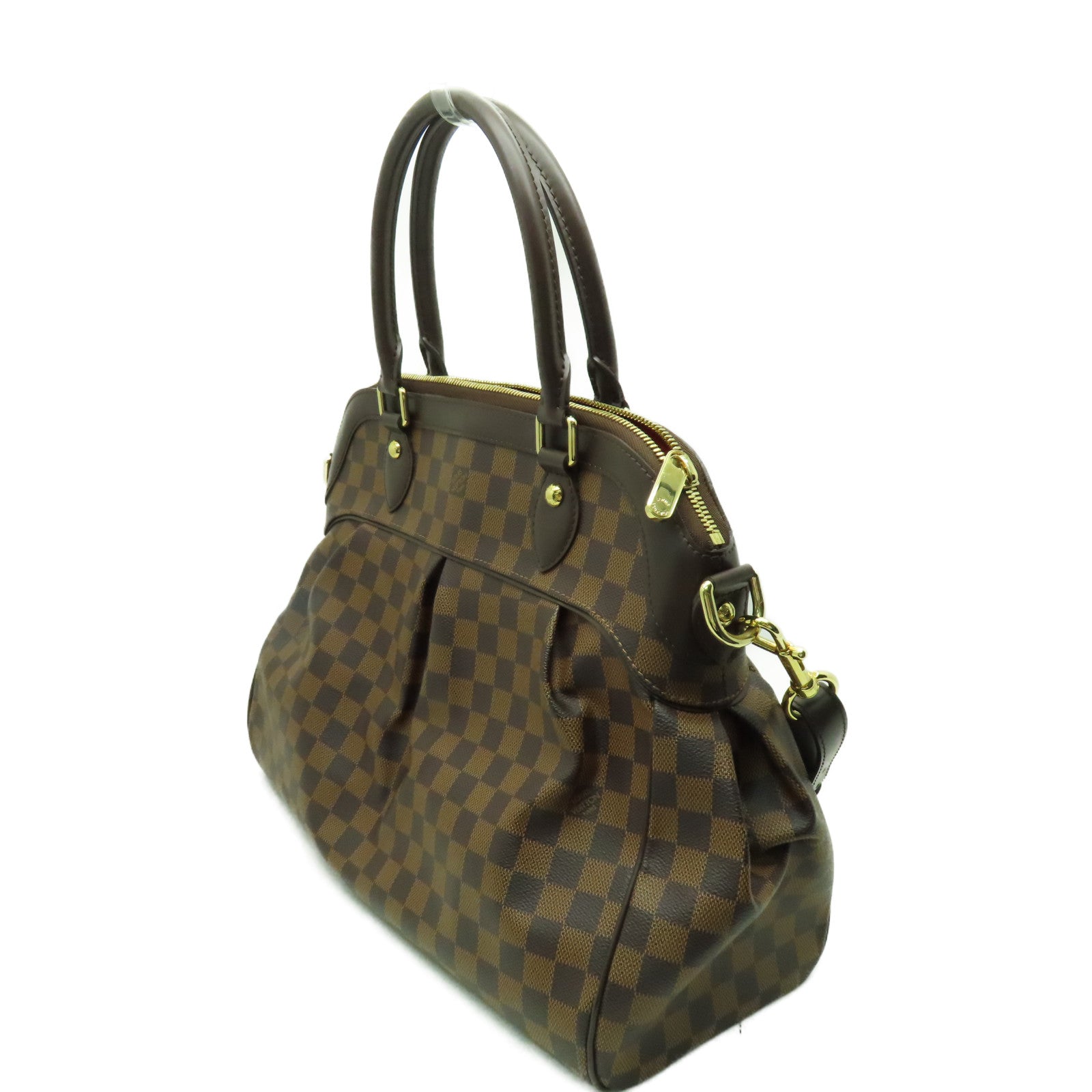 LOUIS VUITTON Damier Tivoli GM金扣手挽肩背兩用袋啡色