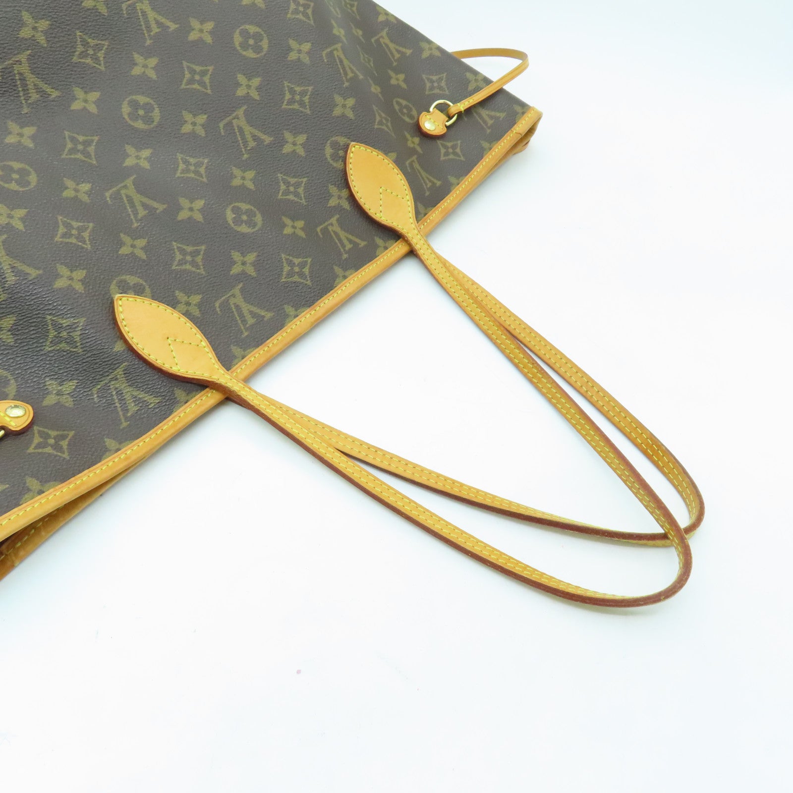 LOUIS VUITTON Monogram NeveFull MM金扣肩背袋棕色