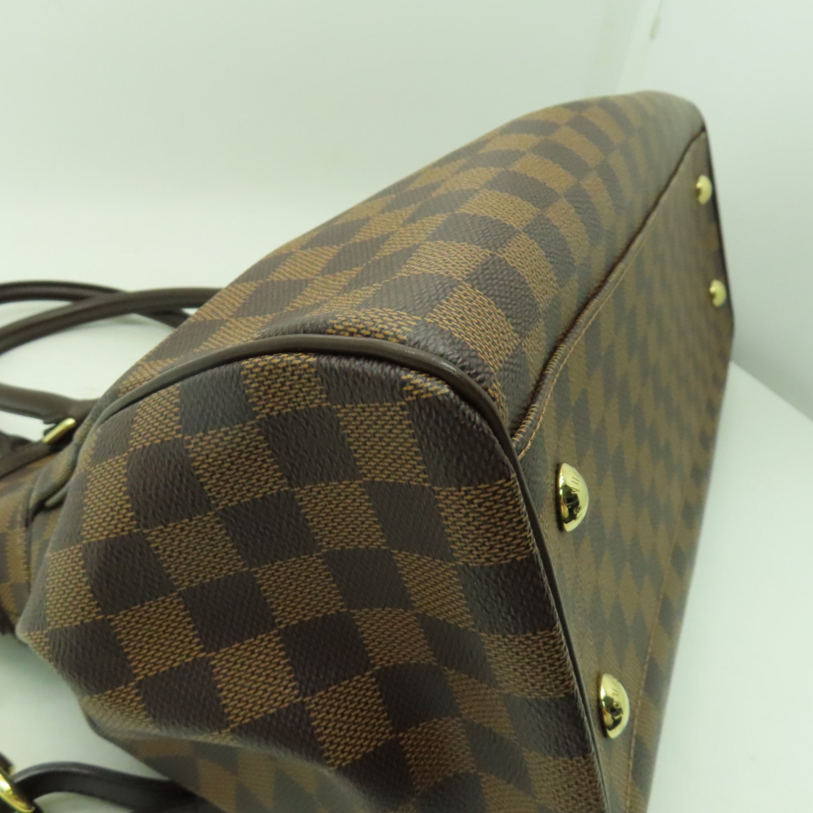 LOUIS VUITTON Damier Tivoli GM金扣手挽肩背兩用袋啡色