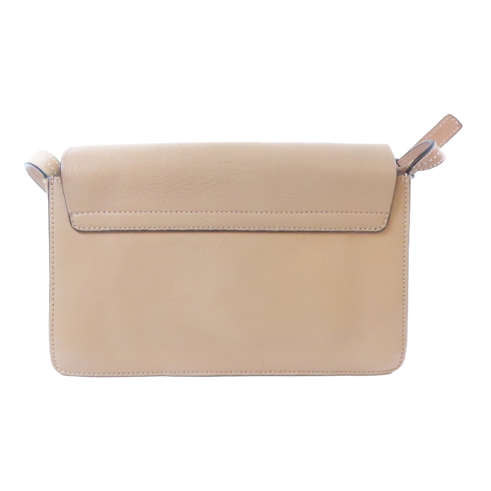 Chloe 牛皮皮革Shoulder Bag金扣肩背袋米色