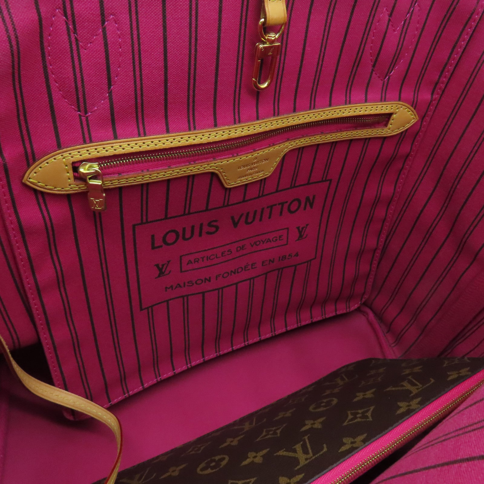 LOUIS VUITTON Monogram NeveFull MM金扣肩背袋棕色