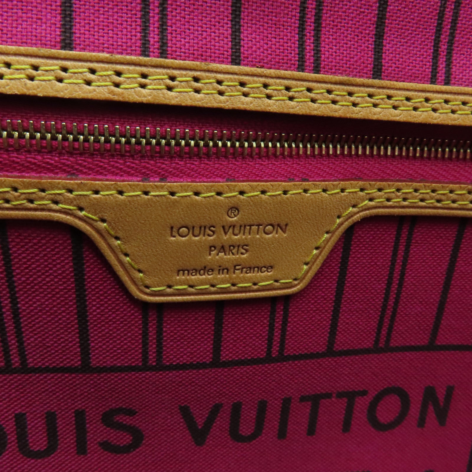 LOUIS VUITTON Monogram NeveFull MM金扣肩背袋棕色