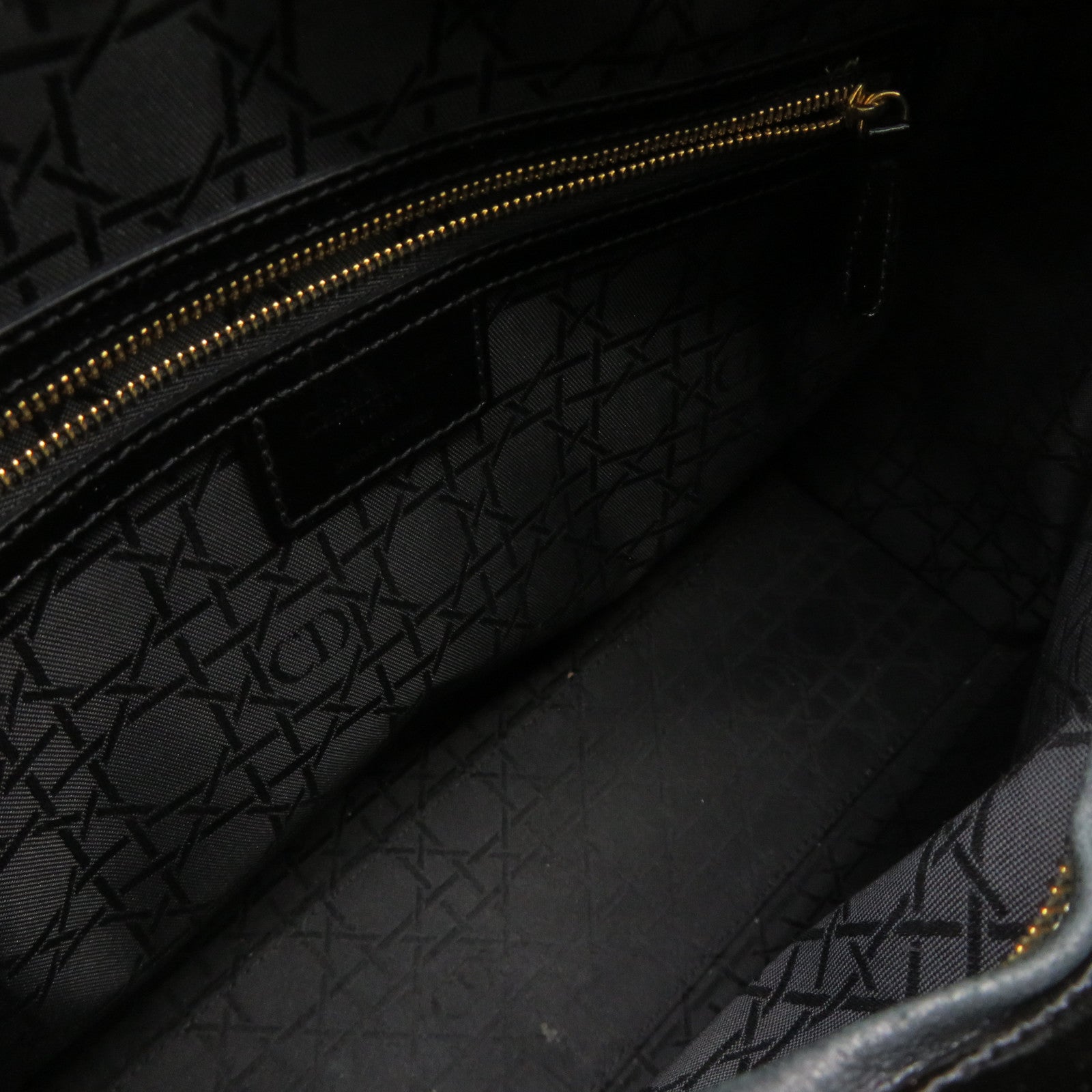 Dior 【激减优惠】漆皮Lady Dior GM 2way Hand Bag手挽肩背两用袋黑色