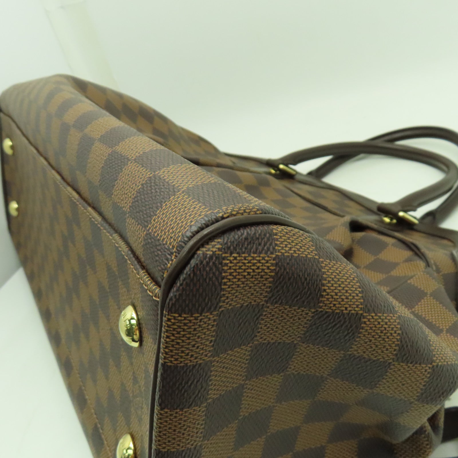 LOUIS VUITTON Damier Tivoli GM金扣手挽肩背兩用袋啡色