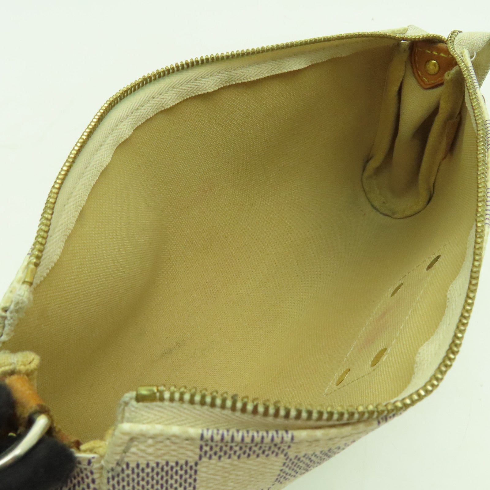 LOUIS VUITTON Damier Azur Eva金扣手挽肩背兩用袋白色