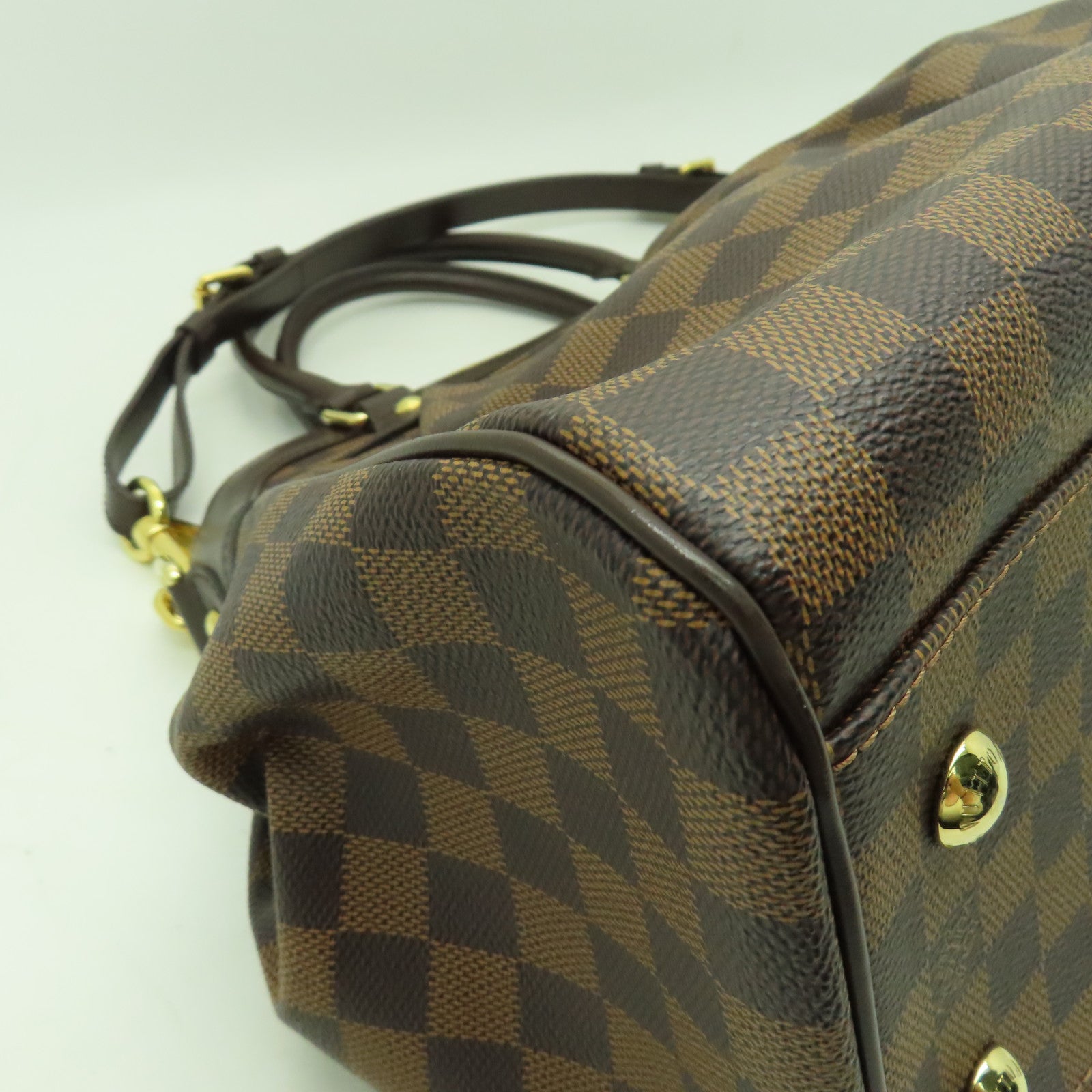 LOUIS VUITTON Damier Tivoli GM金扣手挽肩背兩用袋啡色