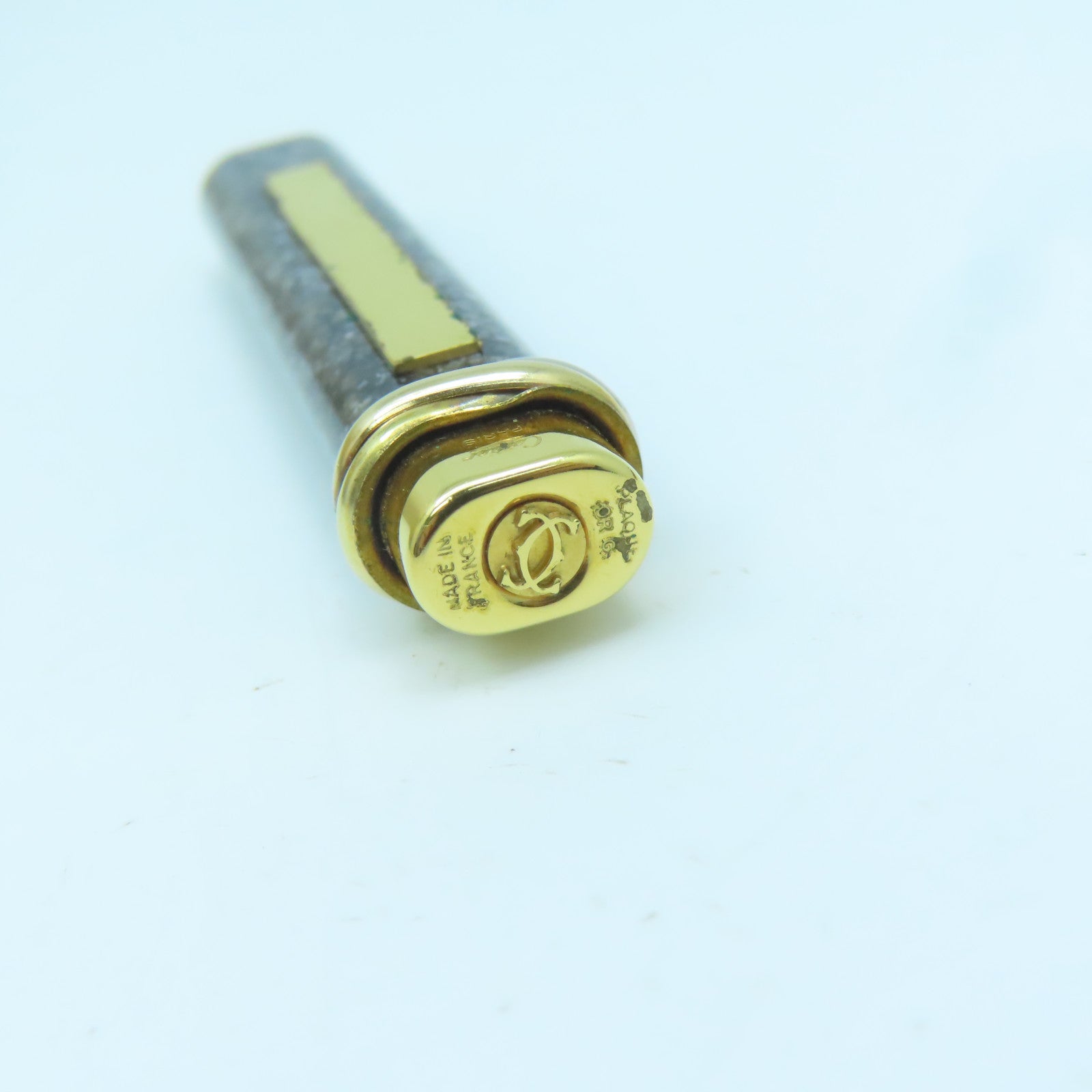 CARTIER 金屬Pen藍色墨水原子筆黑色/金色