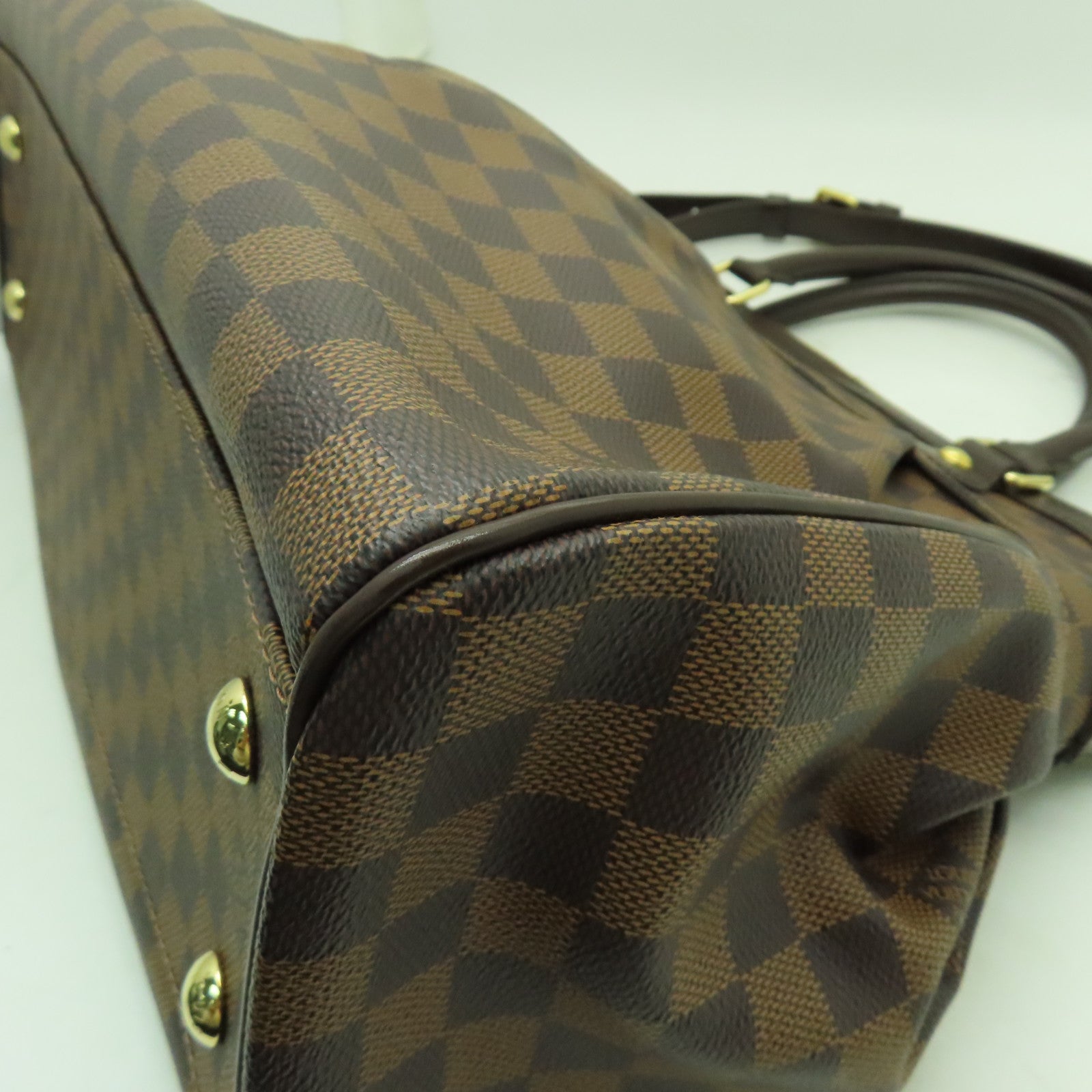 LOUIS VUITTON Damier Tivoli GM金扣手挽肩背兩用袋啡色