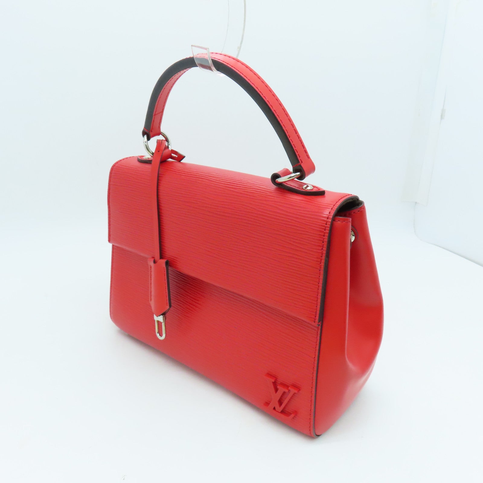 LOUIS VUITTON Epi Cluny BB 2 way Shoulder金扣手挽肩背两用袋红色