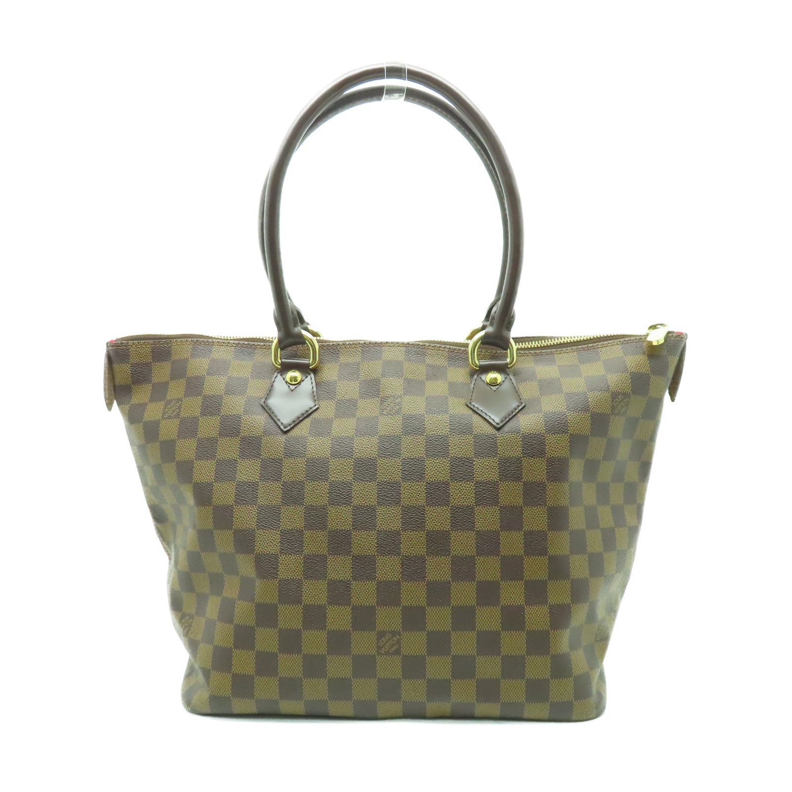 LOUIS VUITTON 【激減優惠】Damier Saleya MM金扣手挽袋啡色