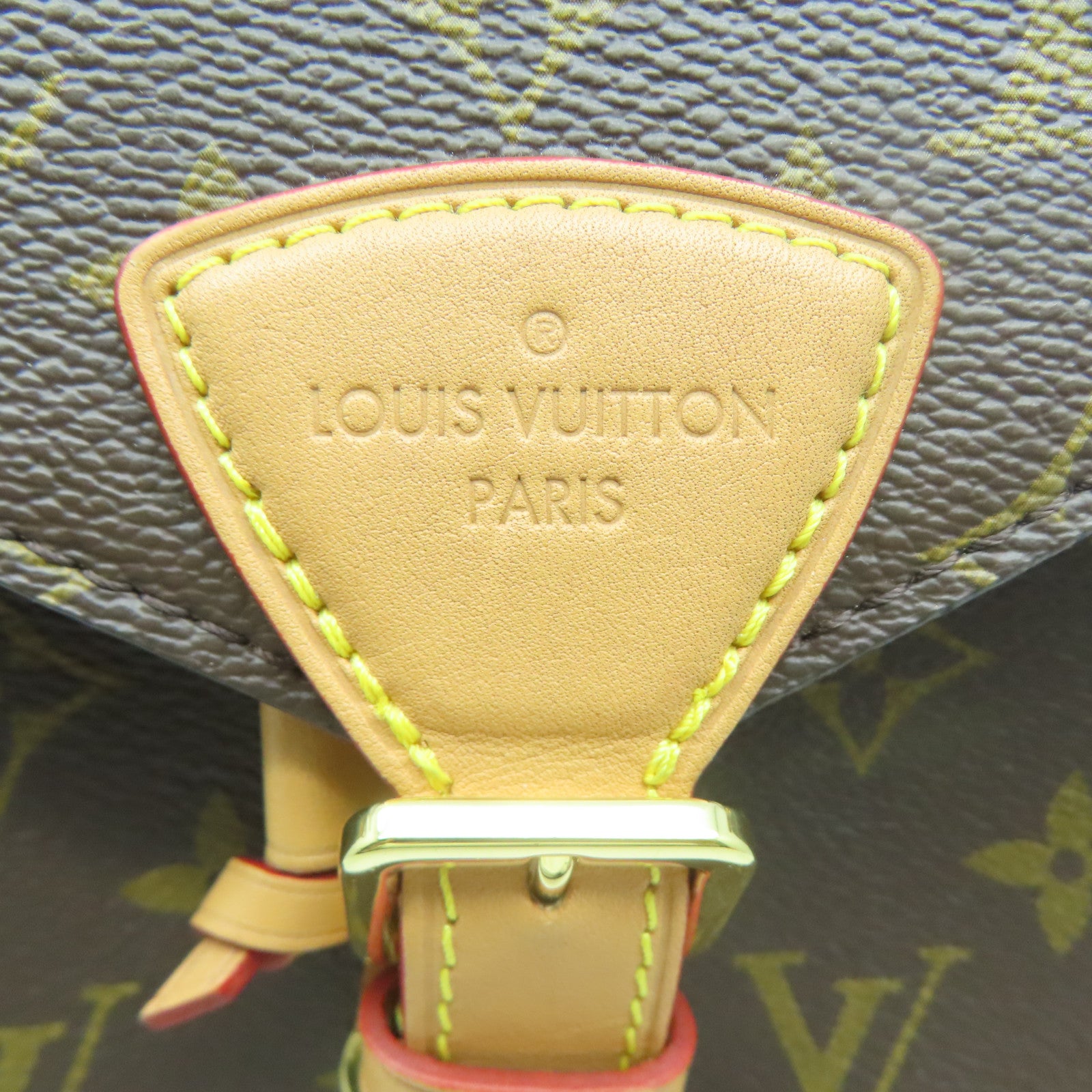 LOUIS VUITTON Monogram Montsouris PM金扣背包啡色